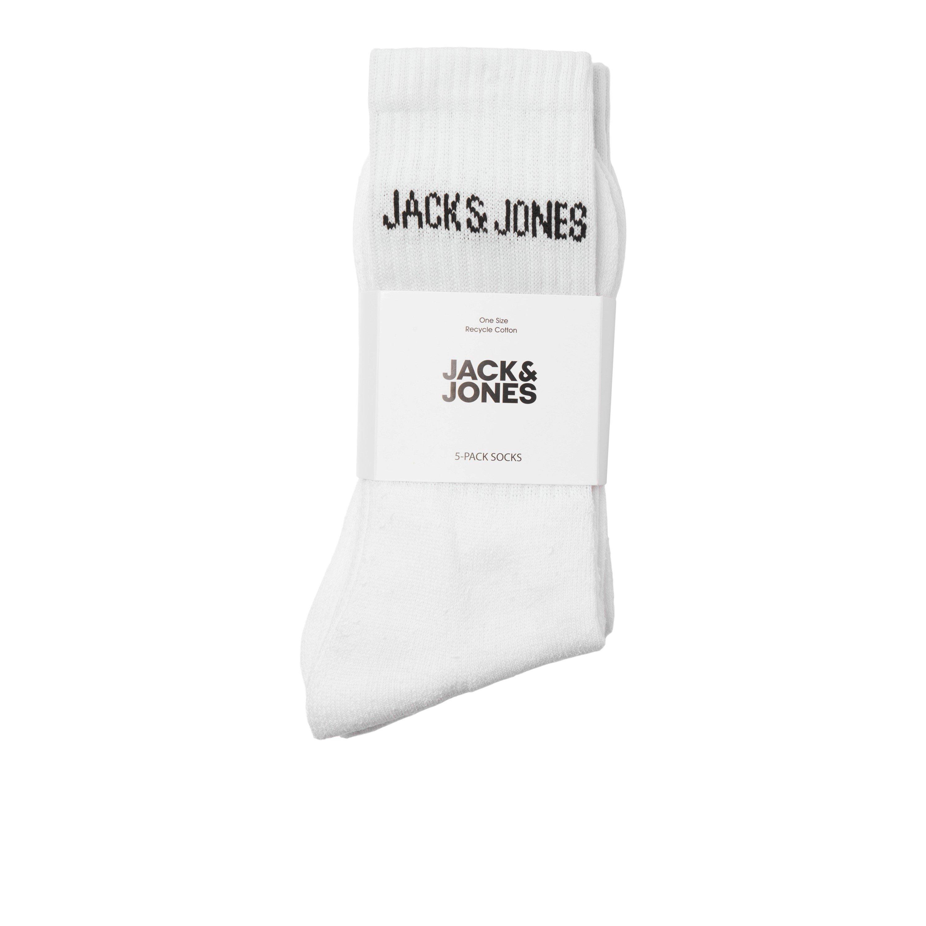 White - Jack and Jones - Kids' Regen Pack Crew Socks - 3