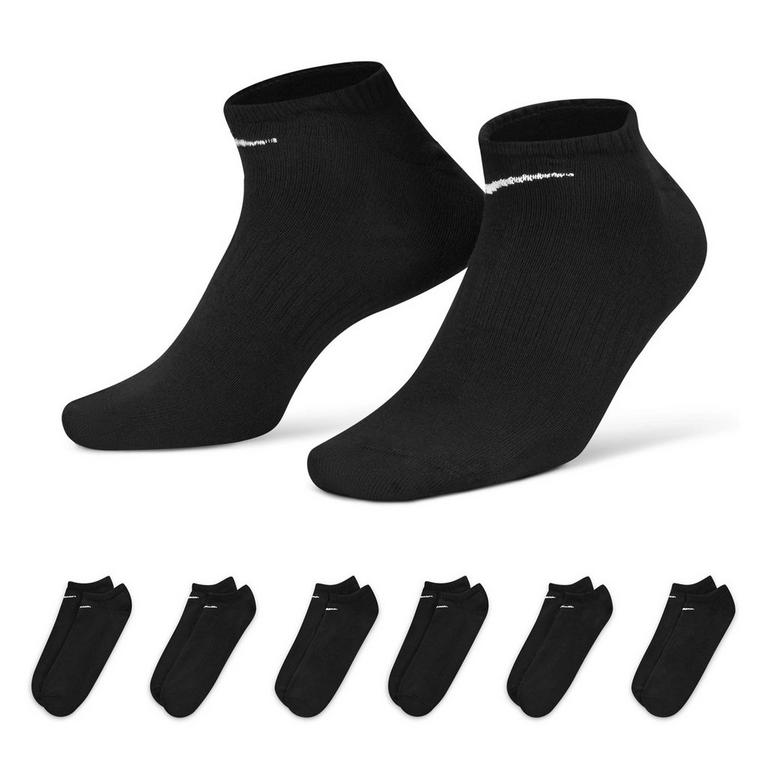 Schwarz/Weiß - Nike - Everyday Lightweight Training No-Show Socks (6 Pairs) - 1