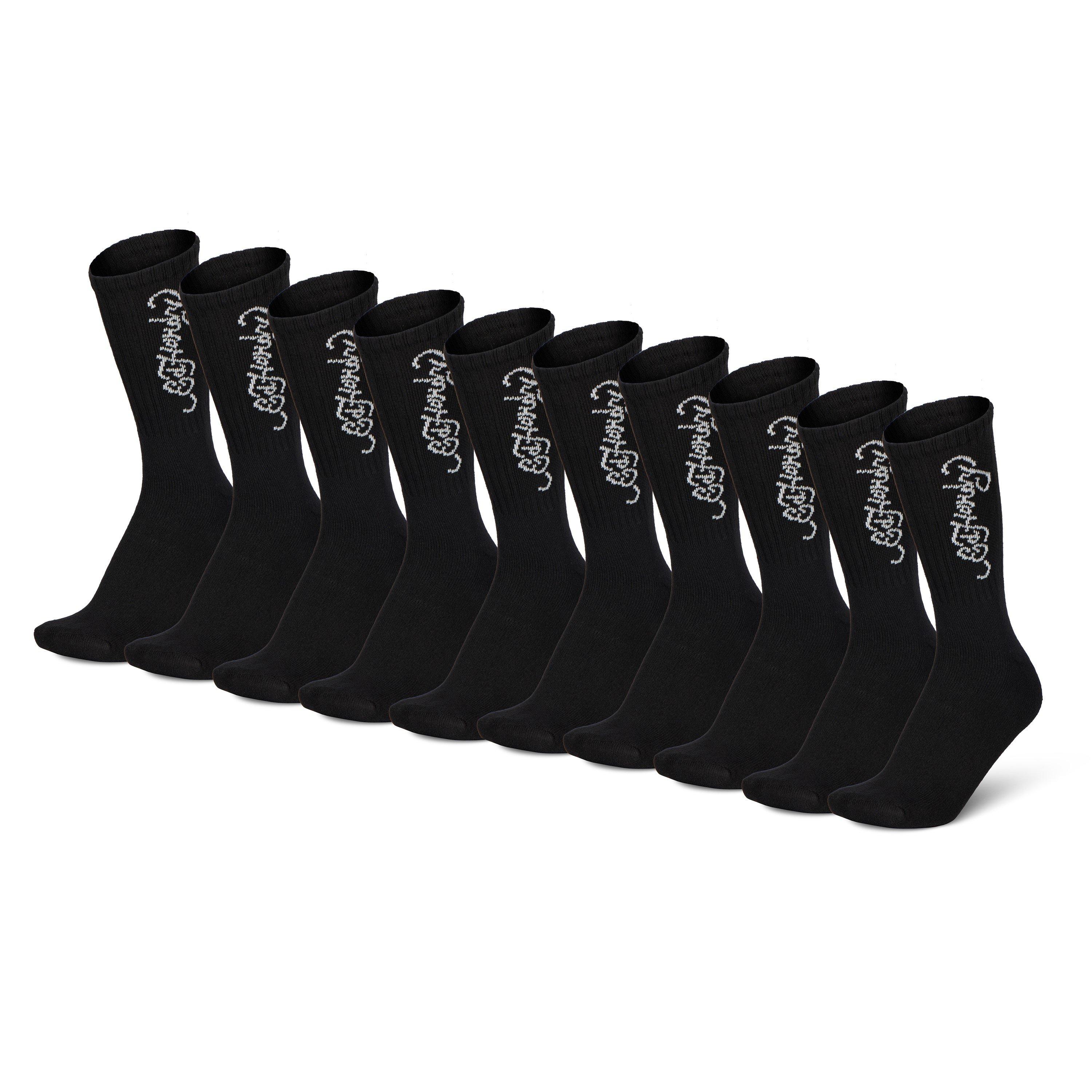 Black - Ed Hardy - Men's Geralt 10 Pack Crew Socks - 2