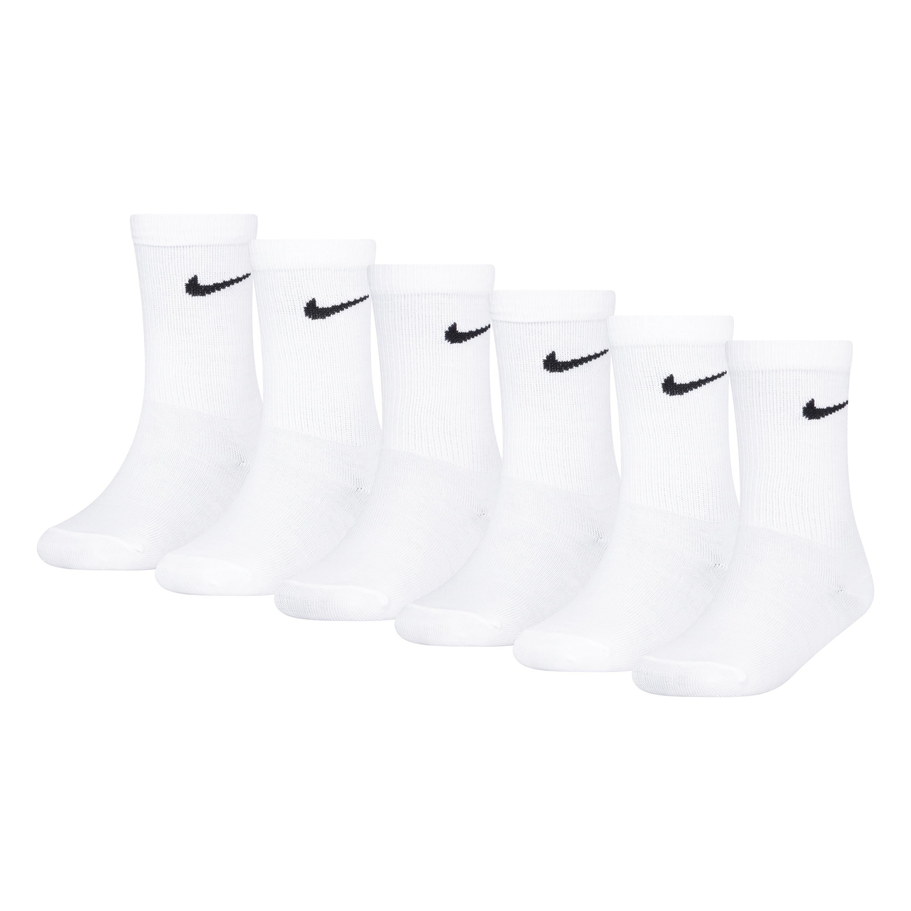 Nike  Infant 6 Pack Of Crew Socks Infants - White - 6.5-9.5