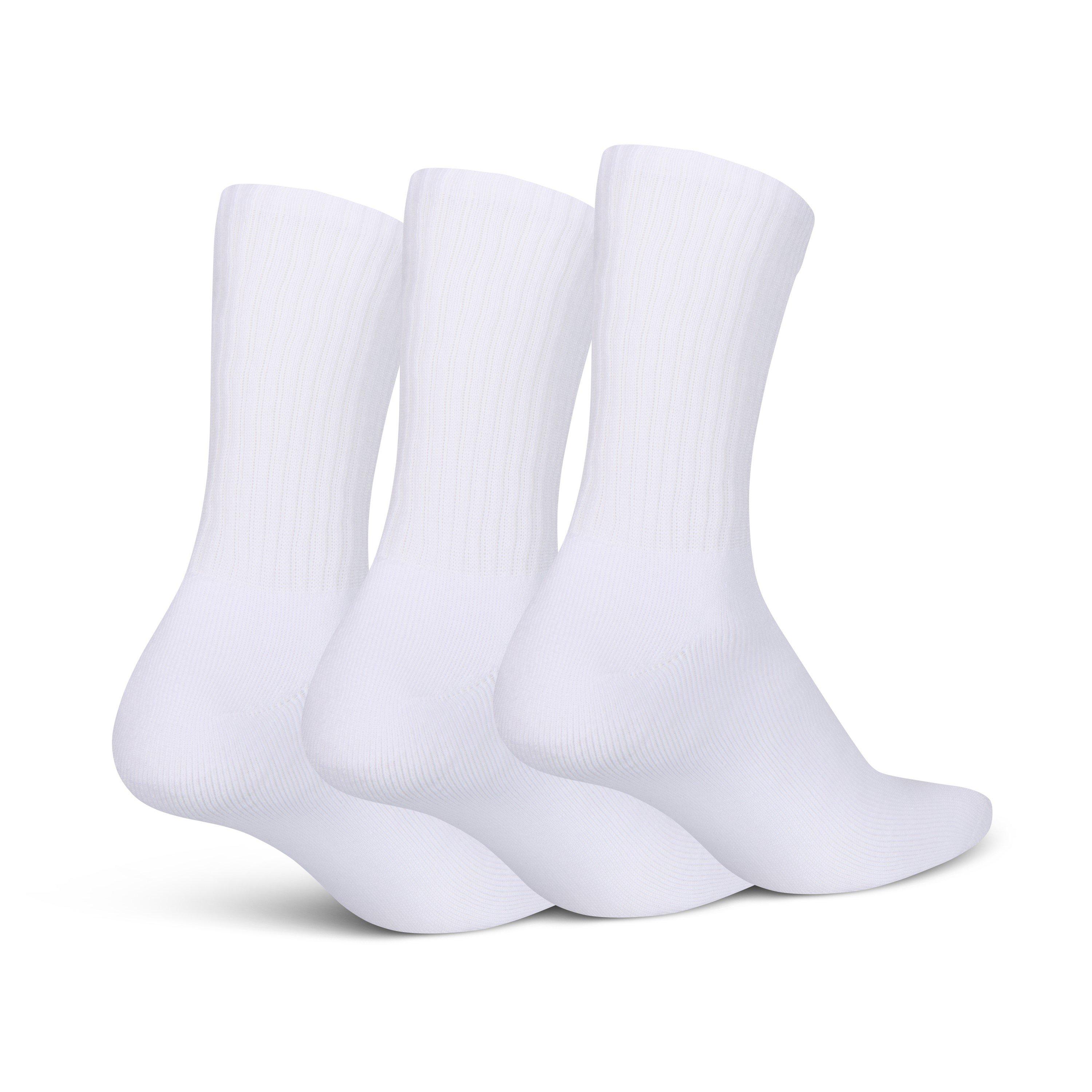 White - Ed Hardy - Men's 3 Pack Crew Socks - 3