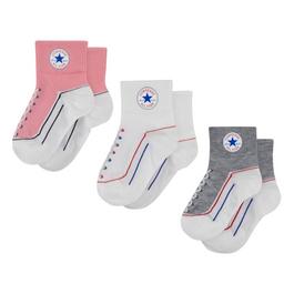 Converse Infant Chuck Quarter 3 Pack Socks