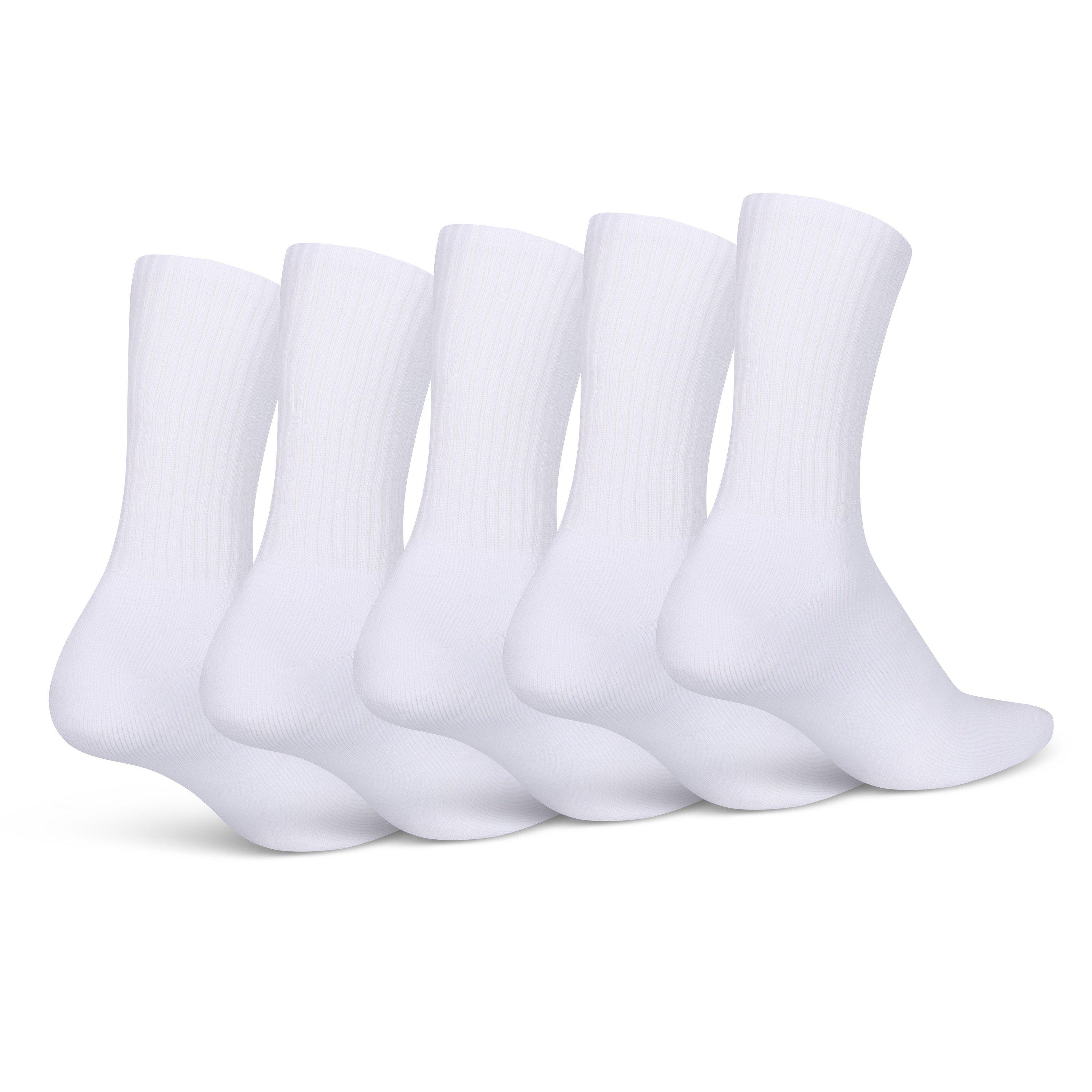White - Ed Hardy - Men's 5 Pack Crew Socks - 3