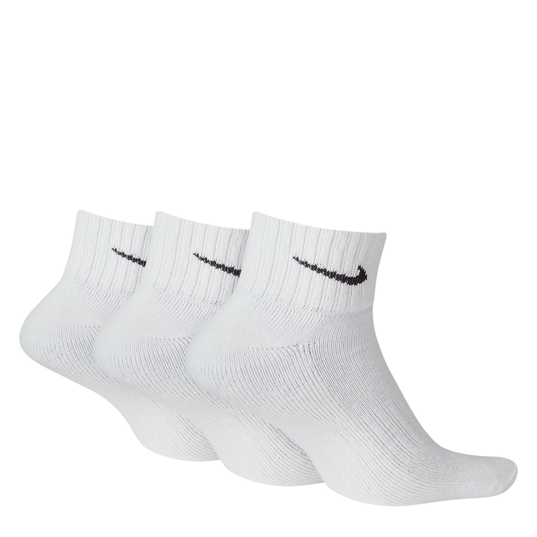 White/Black - Nike - Three Pack Quarter Socks Mens - 2