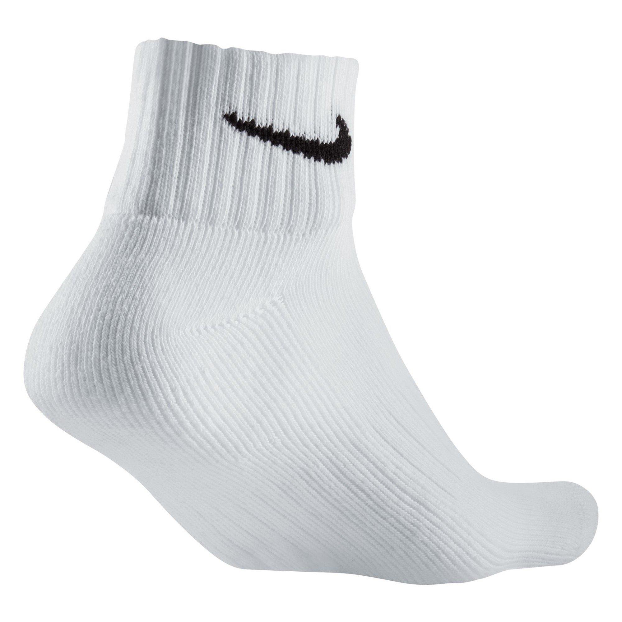 White/Black - Nike - Three Pack Quarter Socks Mens - 4