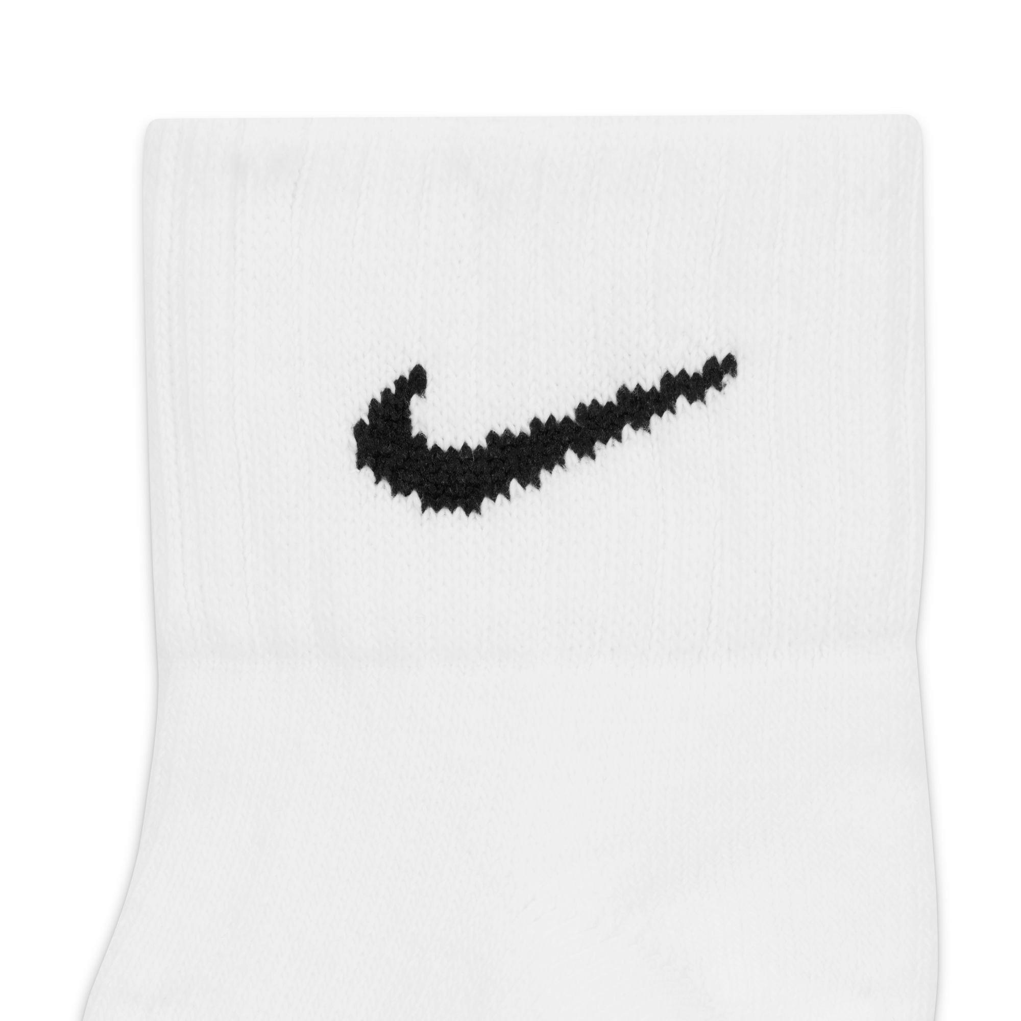 White/Black - Nike - Three Pack Quarter Socks Mens - 5