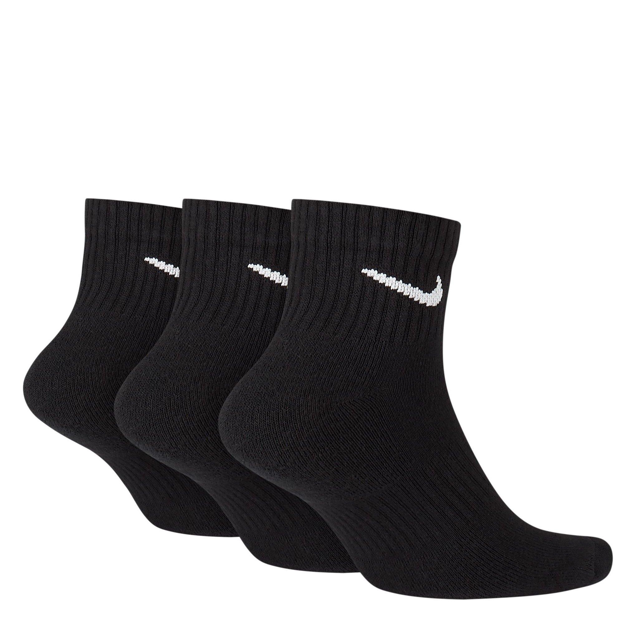 Sort/Hvid - Nike - Three Pack Quarter Socks Mens - 2