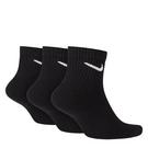 Schwarz/Weiß - Nike - Three Pack Quarter Socks Mens - 2