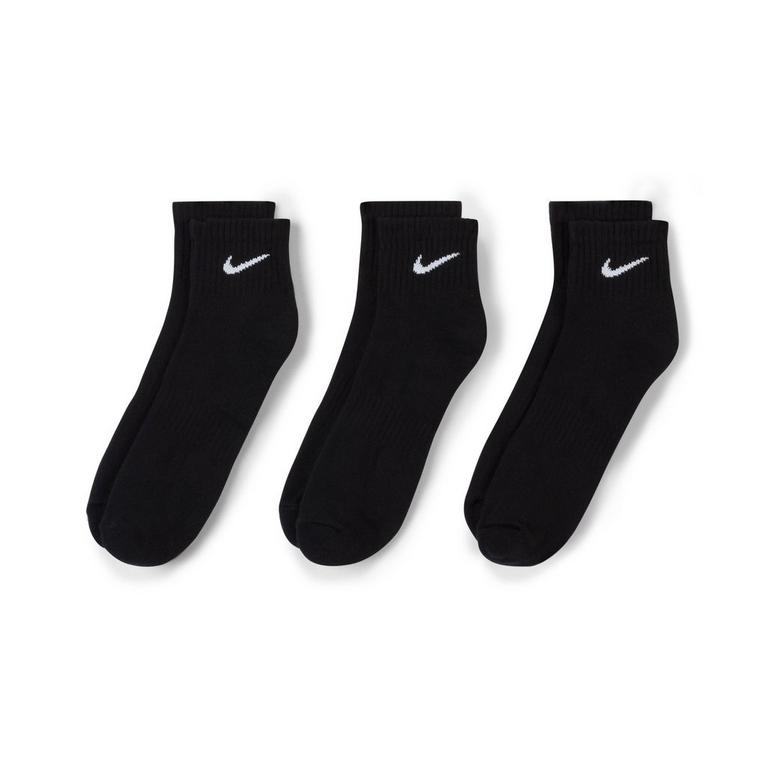 Schwarz/Weiß - Nike - Three Pack Quarter Socks Mens - 3