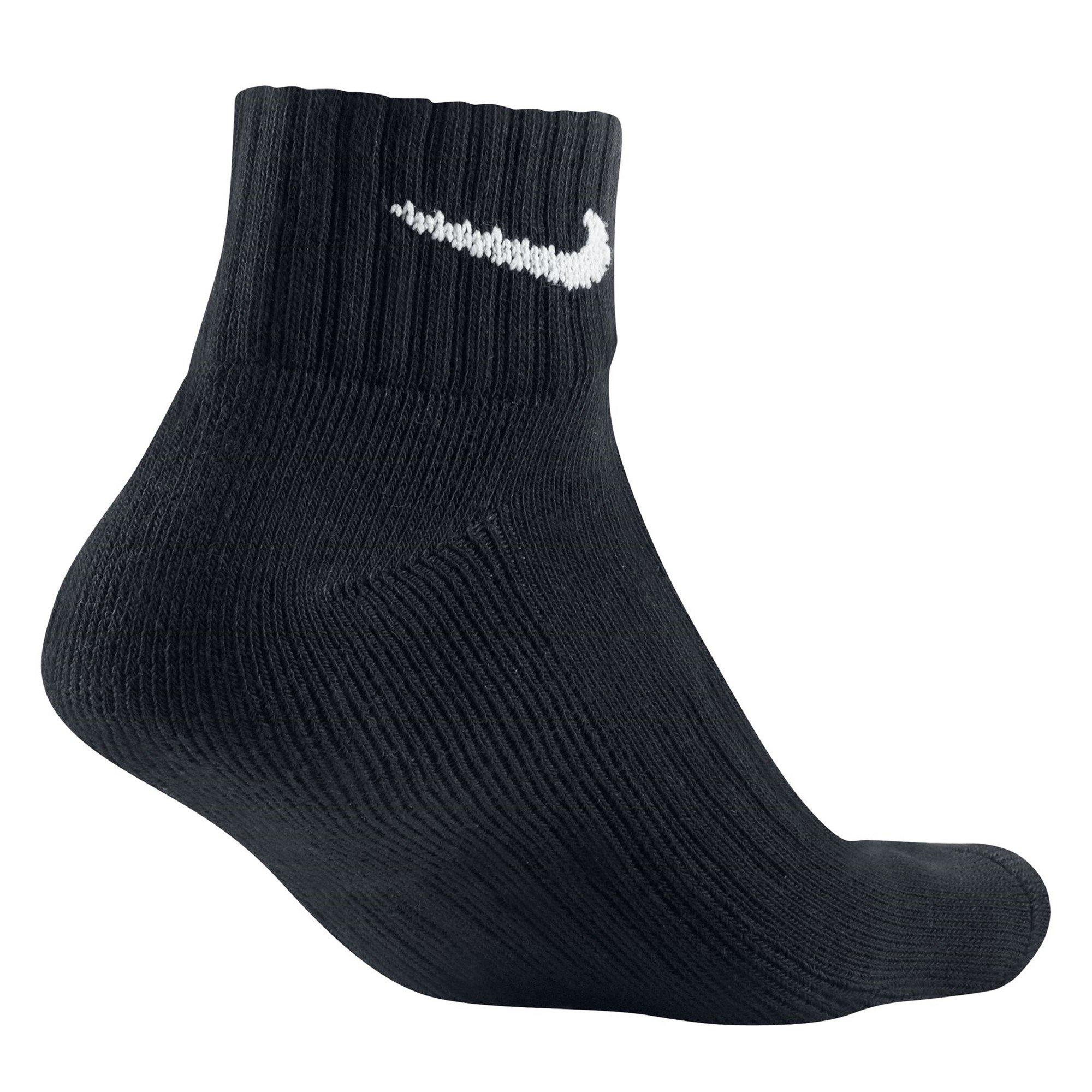 nike quarter black socks