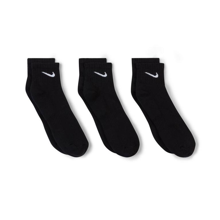 Negro/Blanco - Nike - Three Pack Quarter Socks Mens - 5