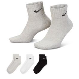 Nike Three Pack Quarter Socks Mens
