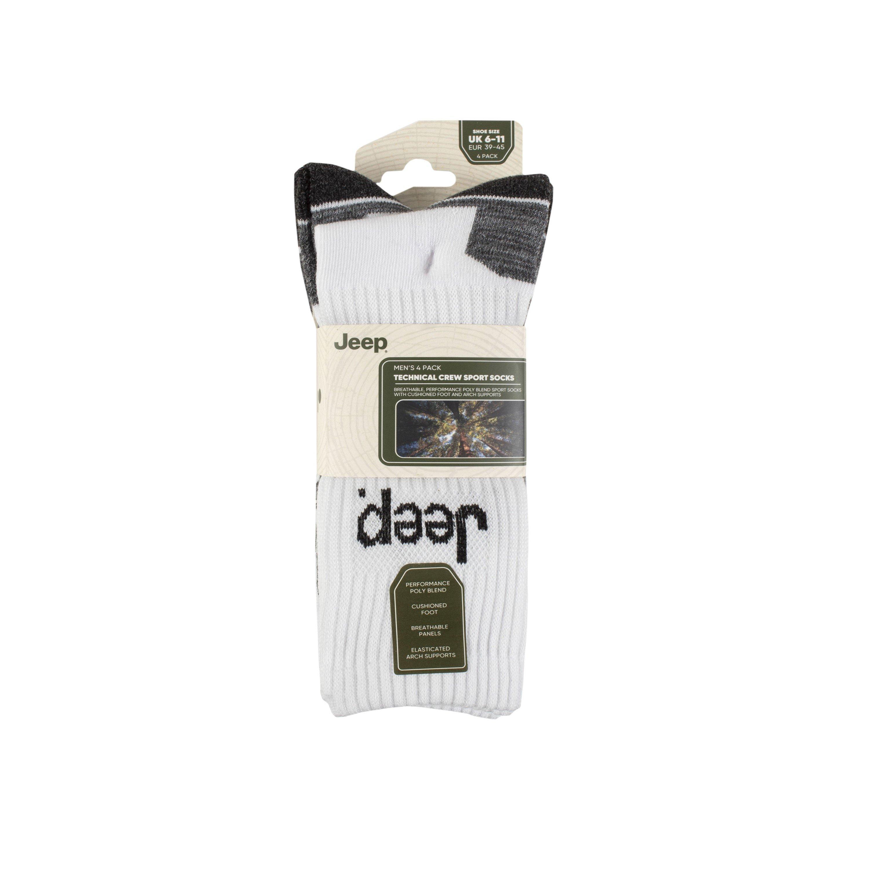 White - Jeep - Sport Crew Socks - 2