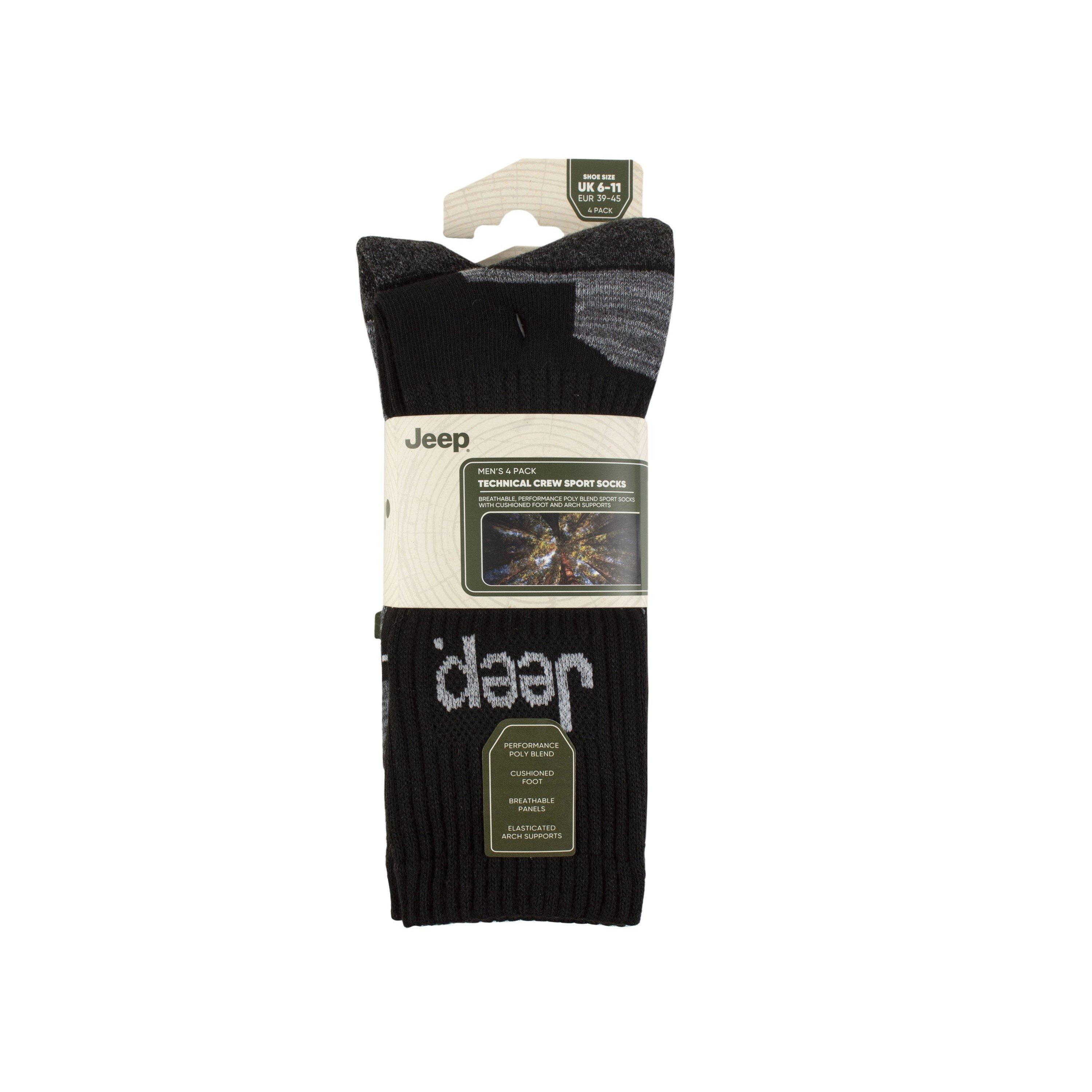 Black - Jeep - Sport Crew Socks - 2