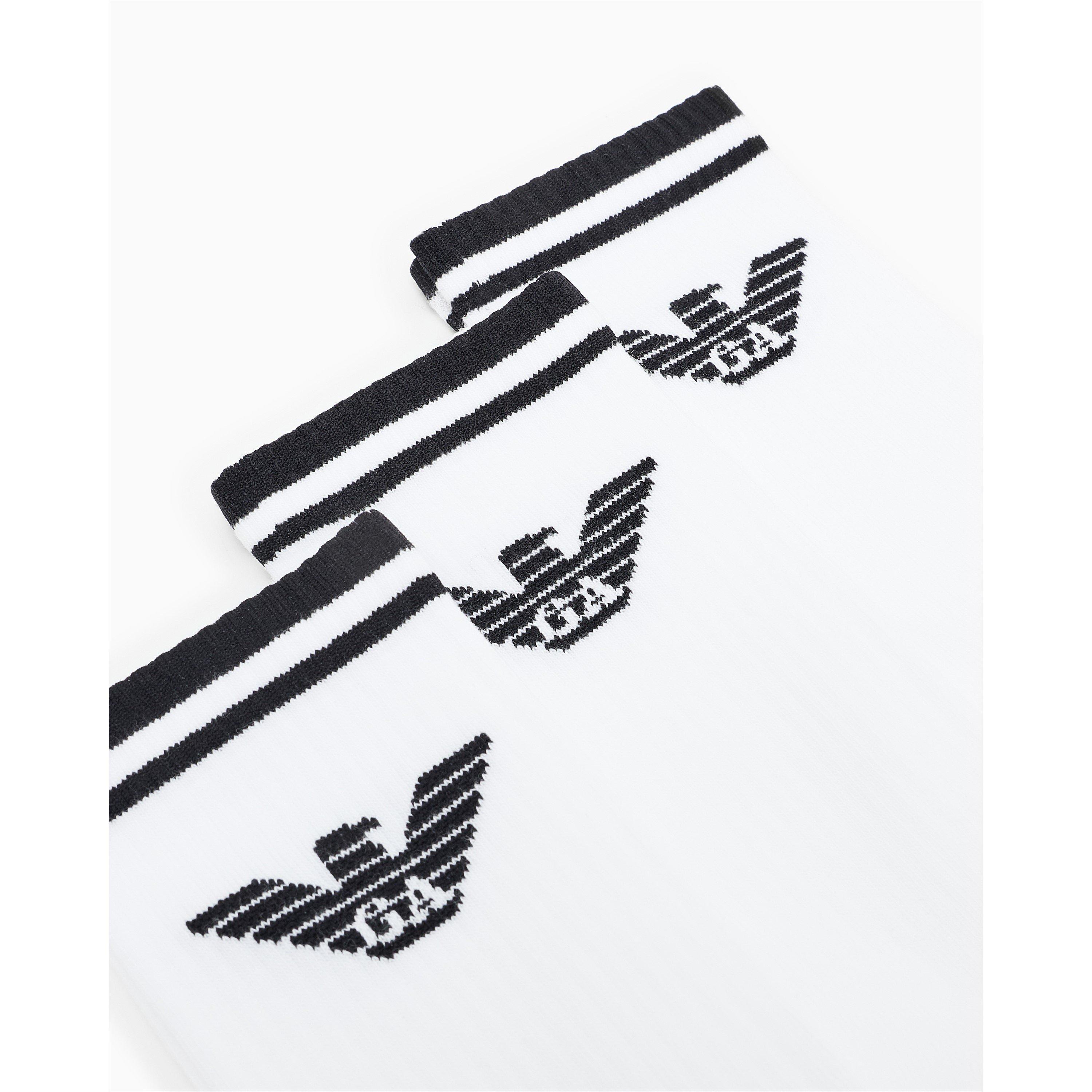 Wht/Wht/Wht - Emporio Armani - Men's Crew Socks - 2