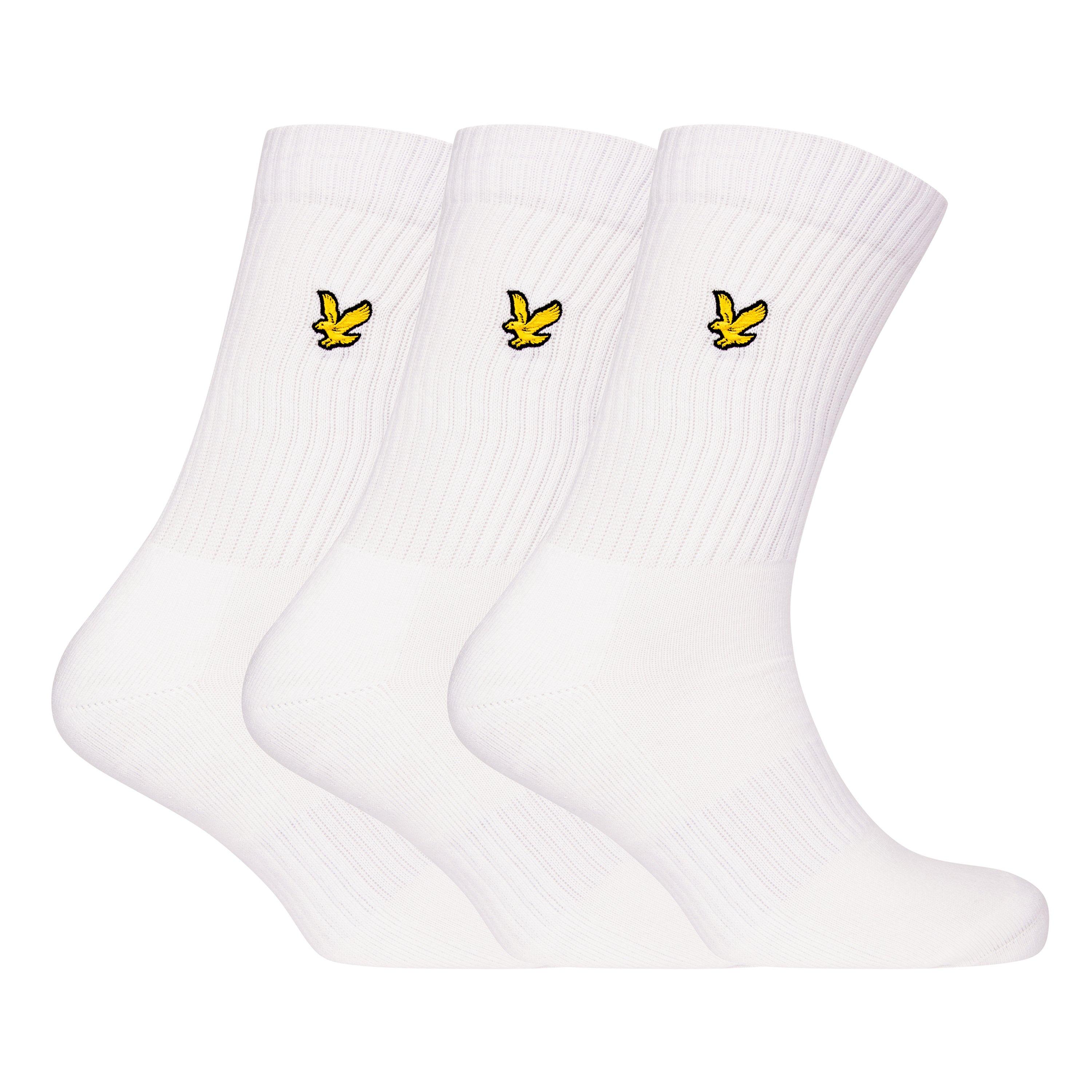 Lyle And Scott Men's Crew Socks - Bright White - Mens 7-11