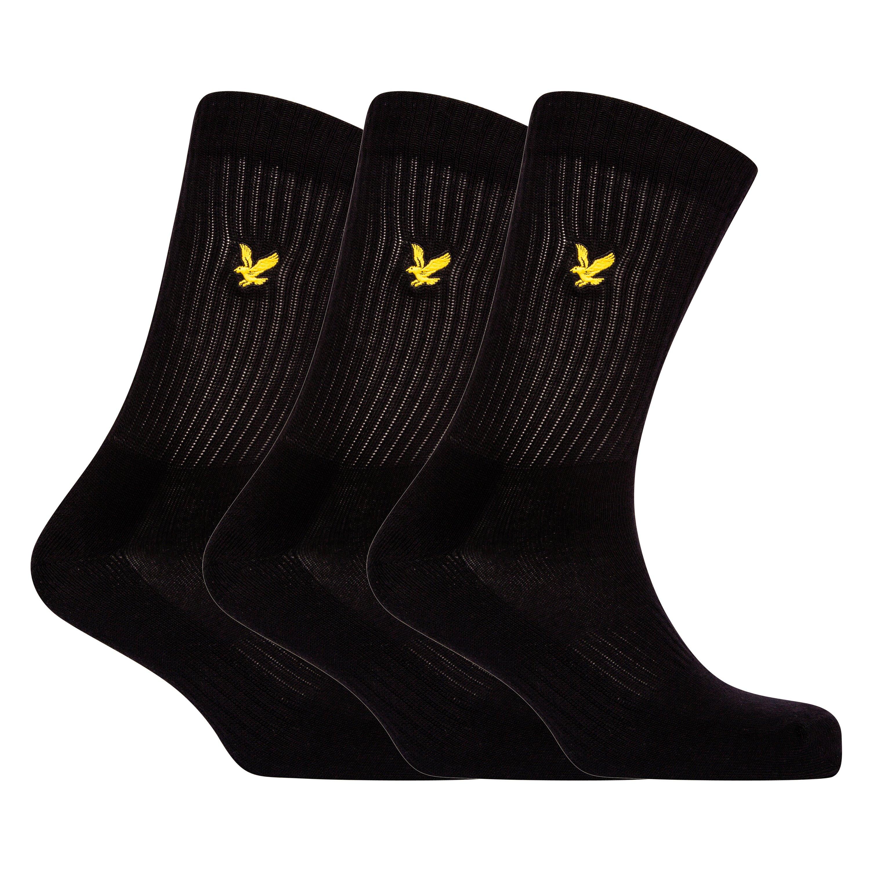 Lyle And Scott Men's Crew Socks - Black - Mens 7-11