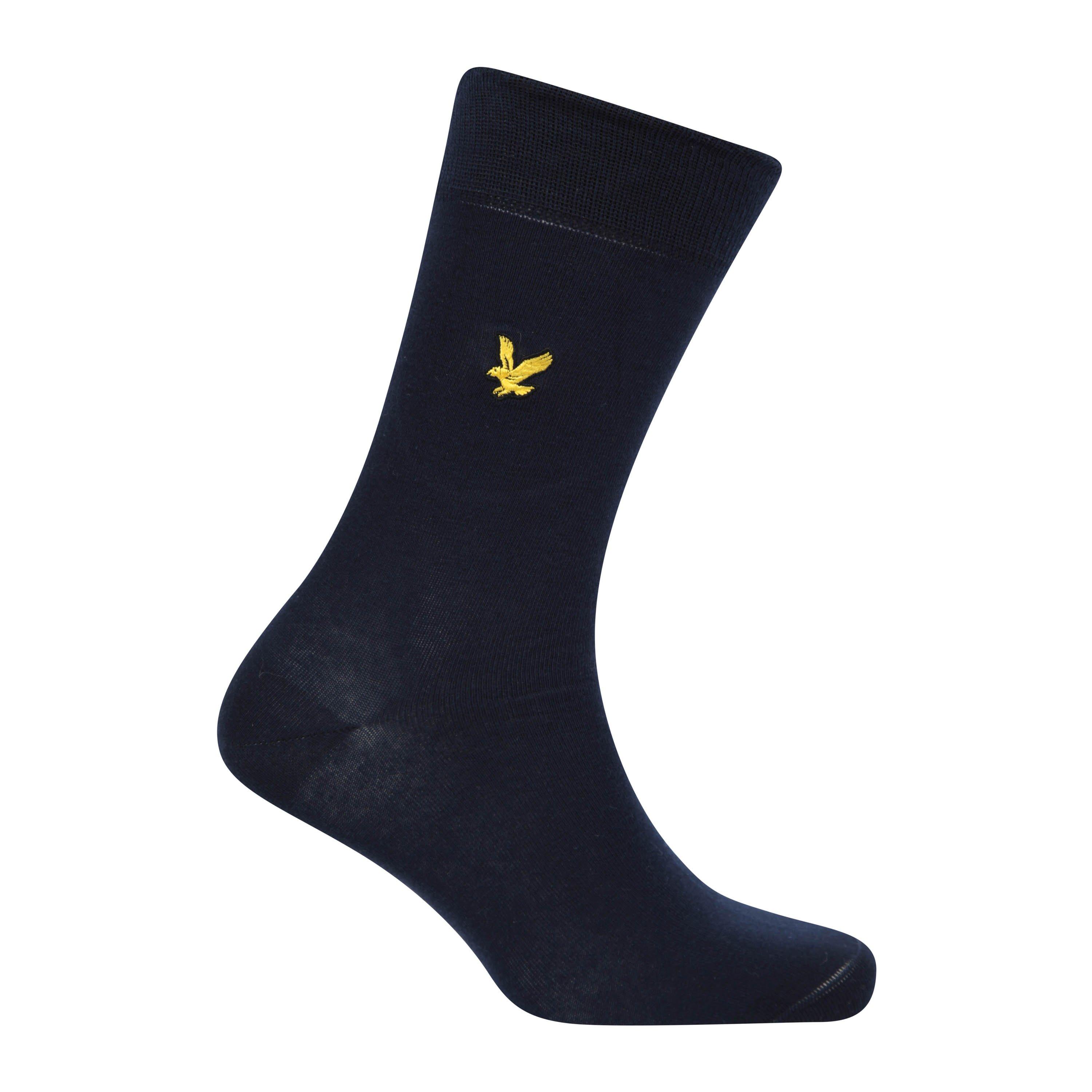 Blk/Nvy/Gry - Lyle and Scott - Men's Liam Pack Crew Socks - 3