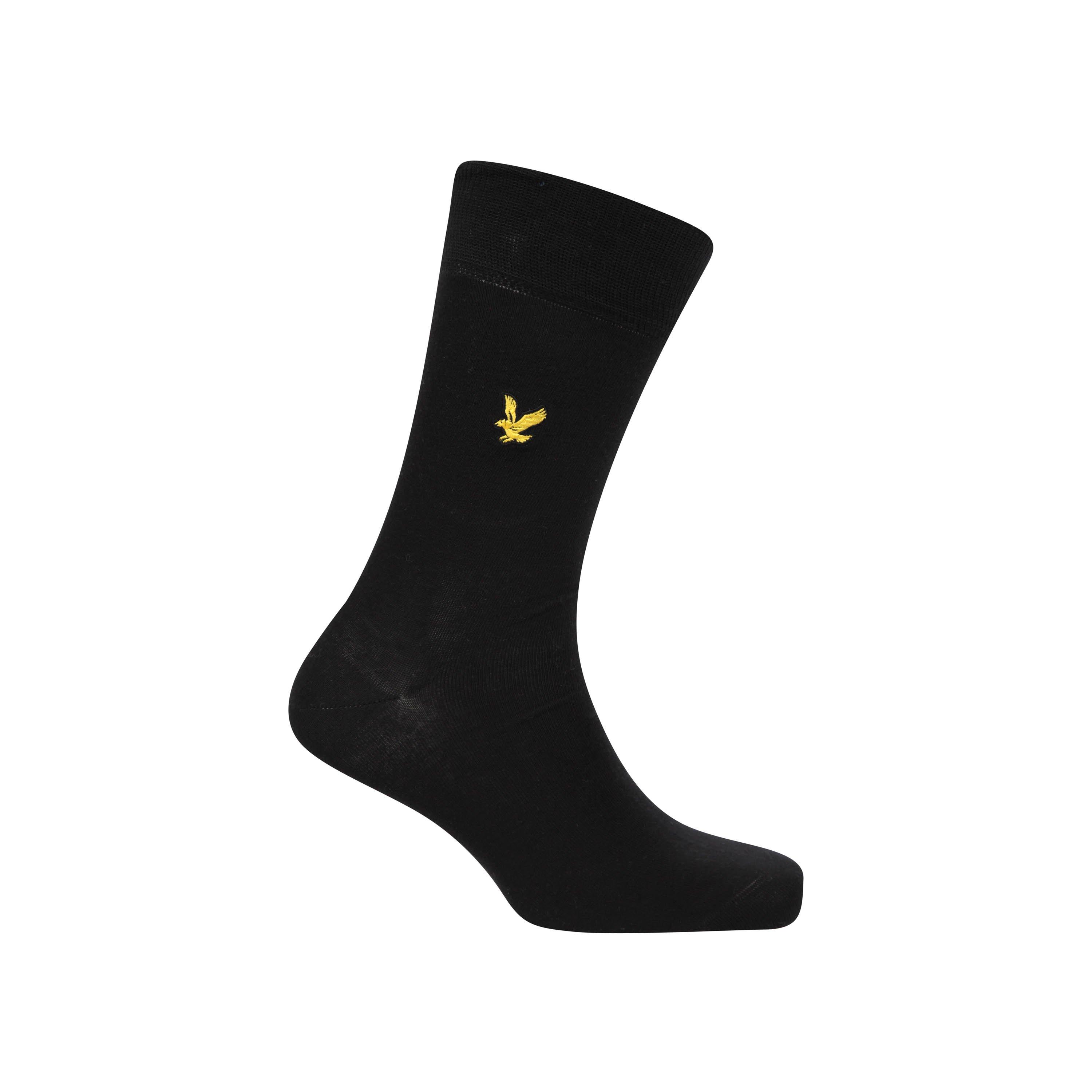 Blk/Nvy/Gry - Lyle and Scott - Men's Liam Pack Crew Socks - 6