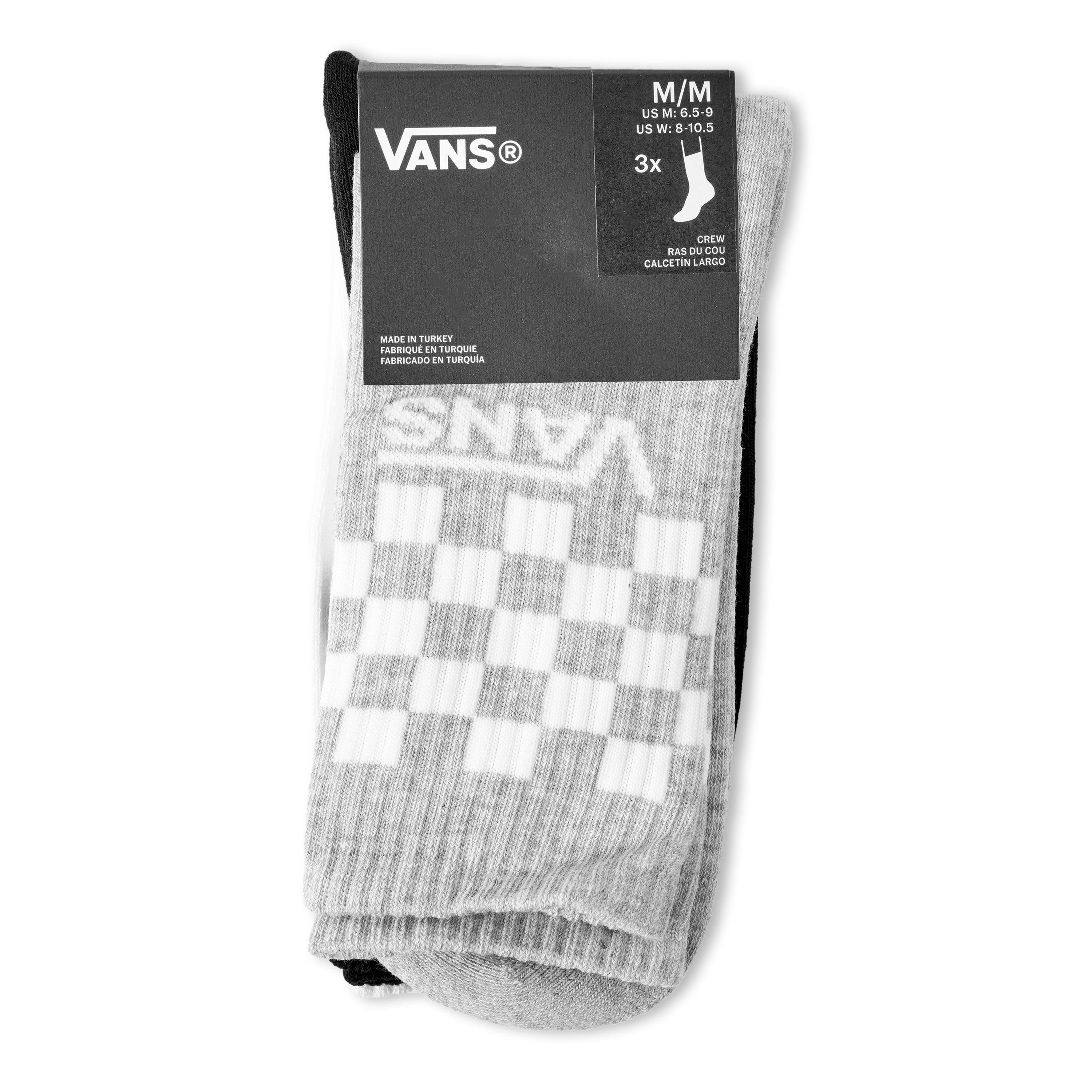 Black/White - Vans - Mens Check Crew Socks - 2