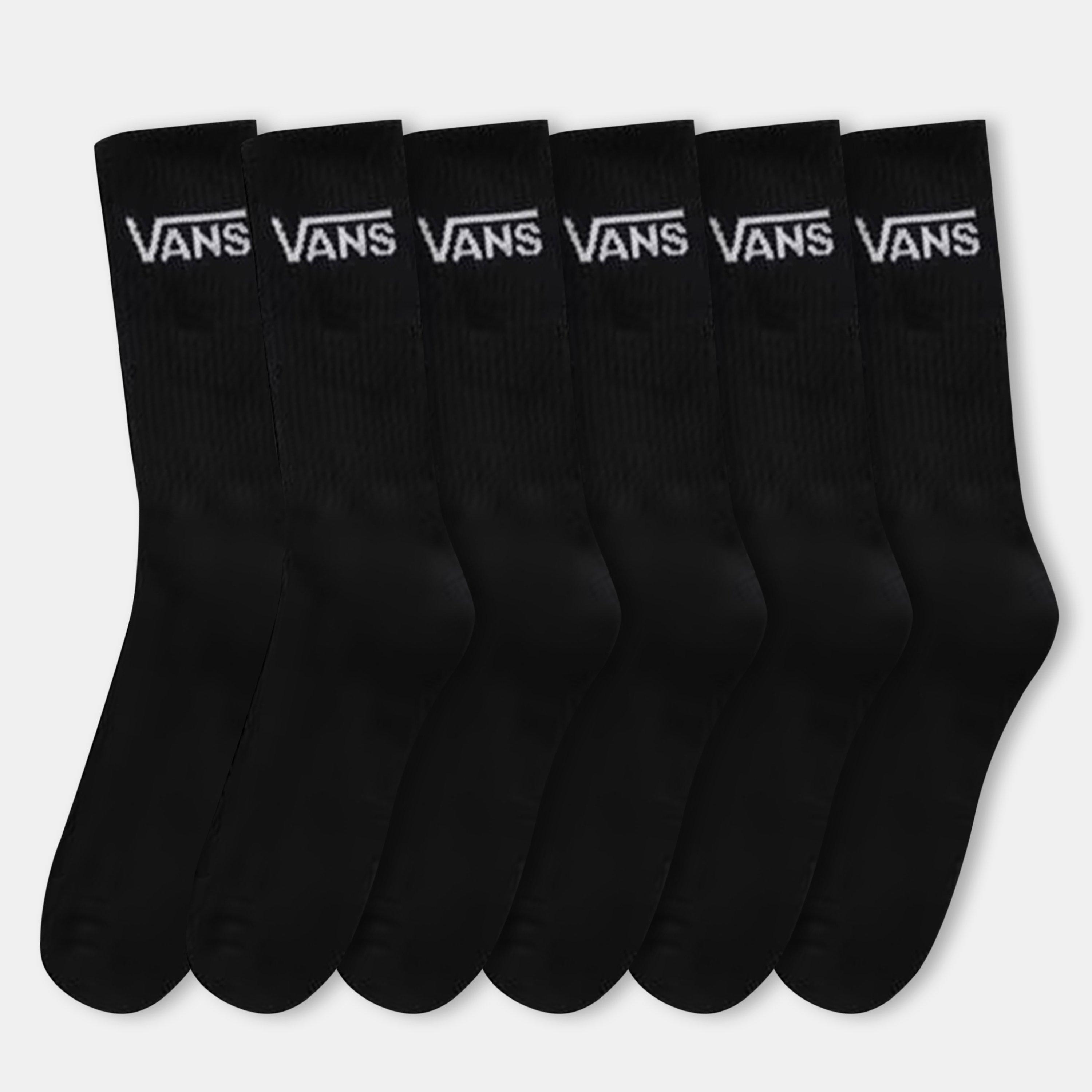 Black - Vans - Men's Pack Crew Socks