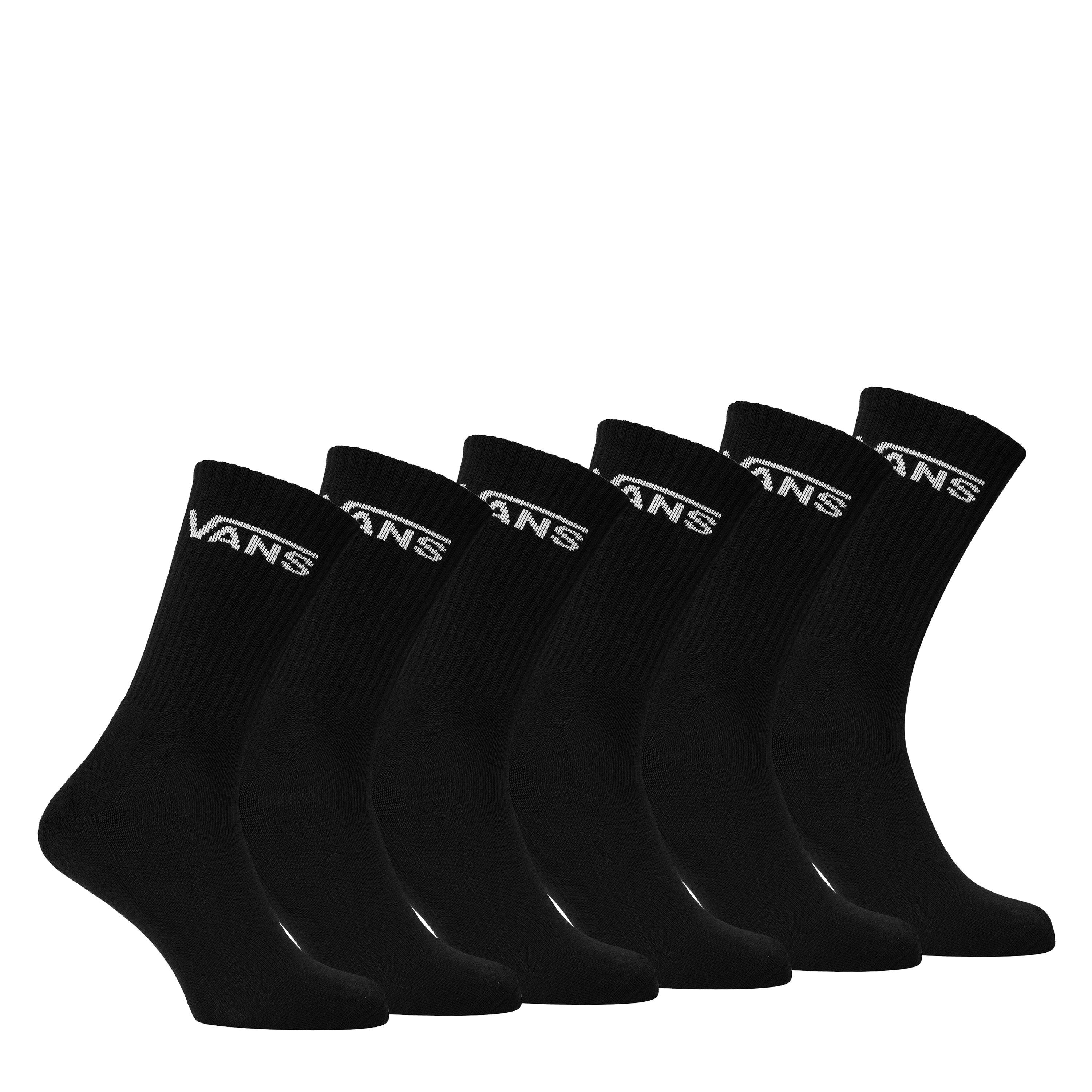 Preto - Vans - Men's Pack Crew Socks - 1
