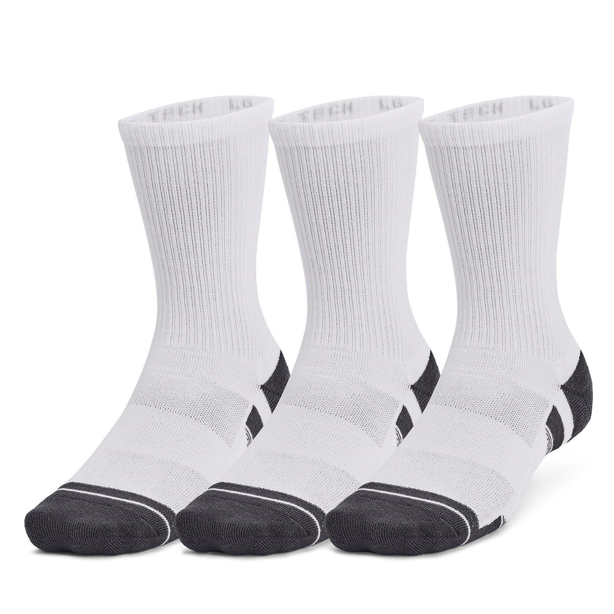 Under Armour  Ua Performance Tech 3-Pack Crew Socks - White - M 4-7.5