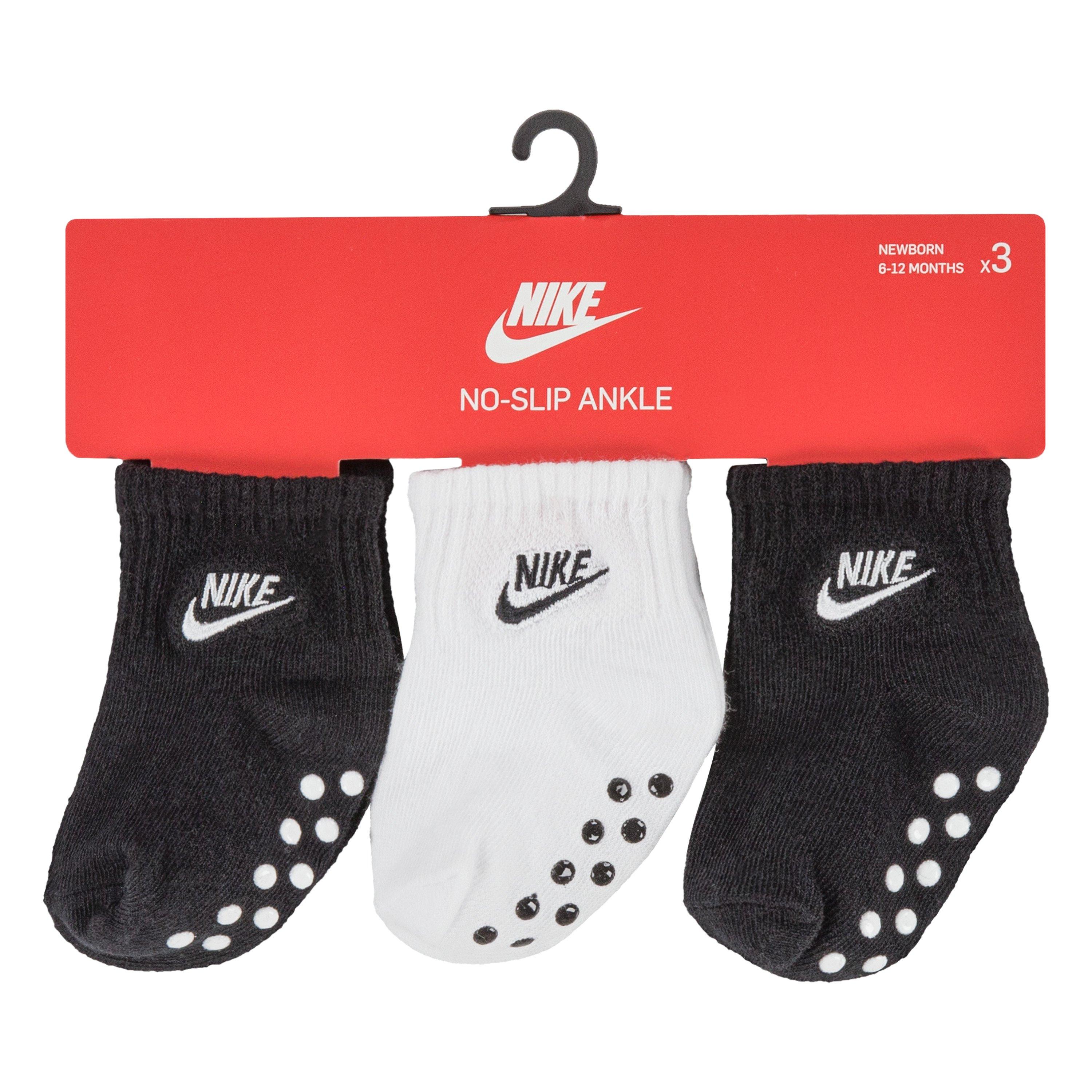 Black/White - Nike - Grippy Sock 3pk Baby - 6