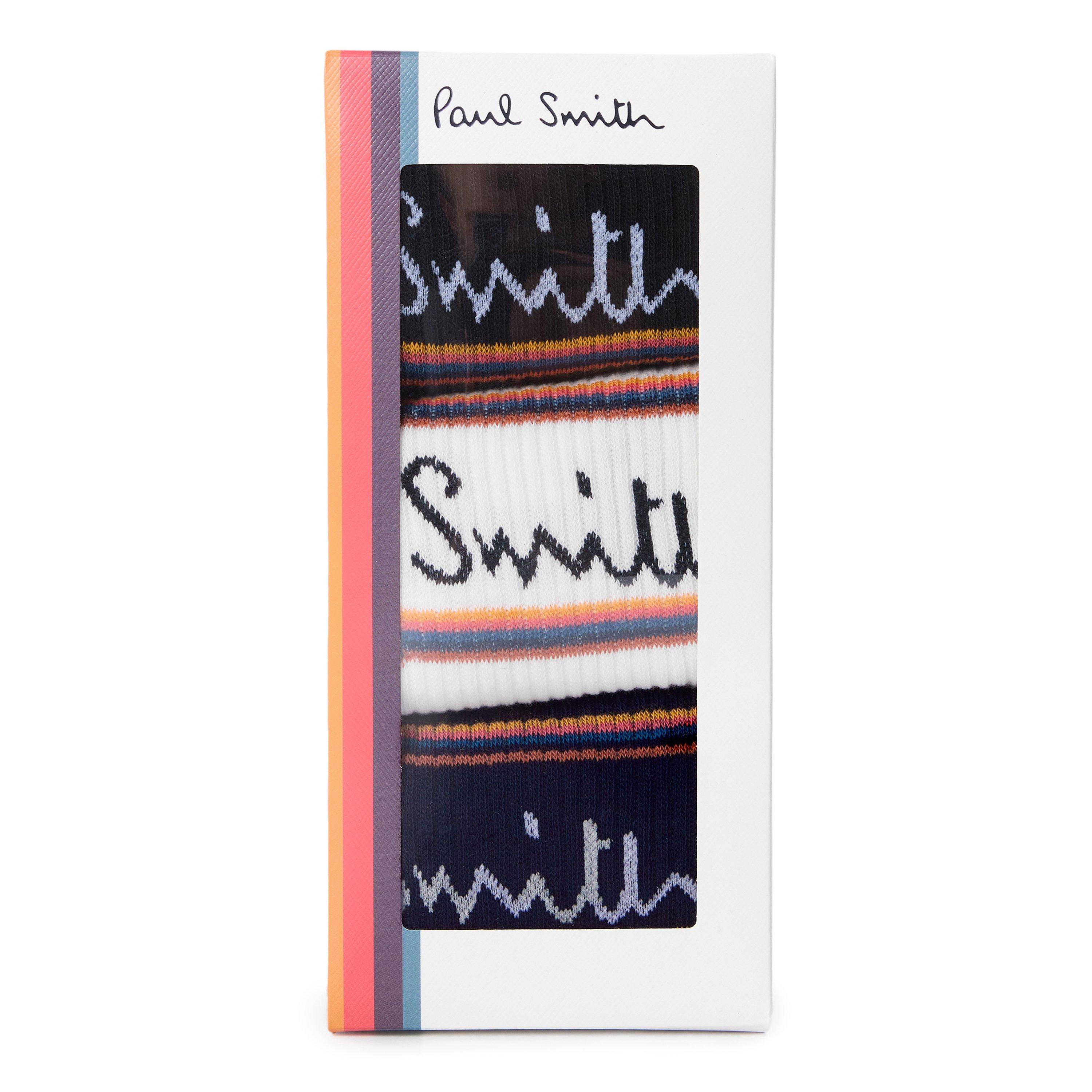 Blk/Blk/Wht - Paul Smith - 3 Pack Crew Socks - 2