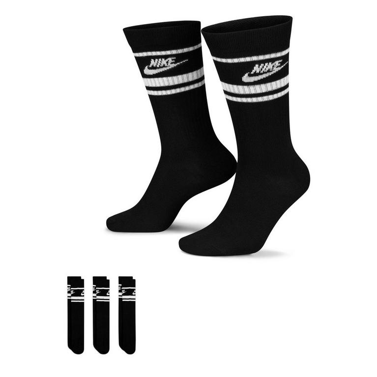 Noir/Blanc - Nike - Sportswear Everyday Essential Crew Socks (3 Pairs) - 1
