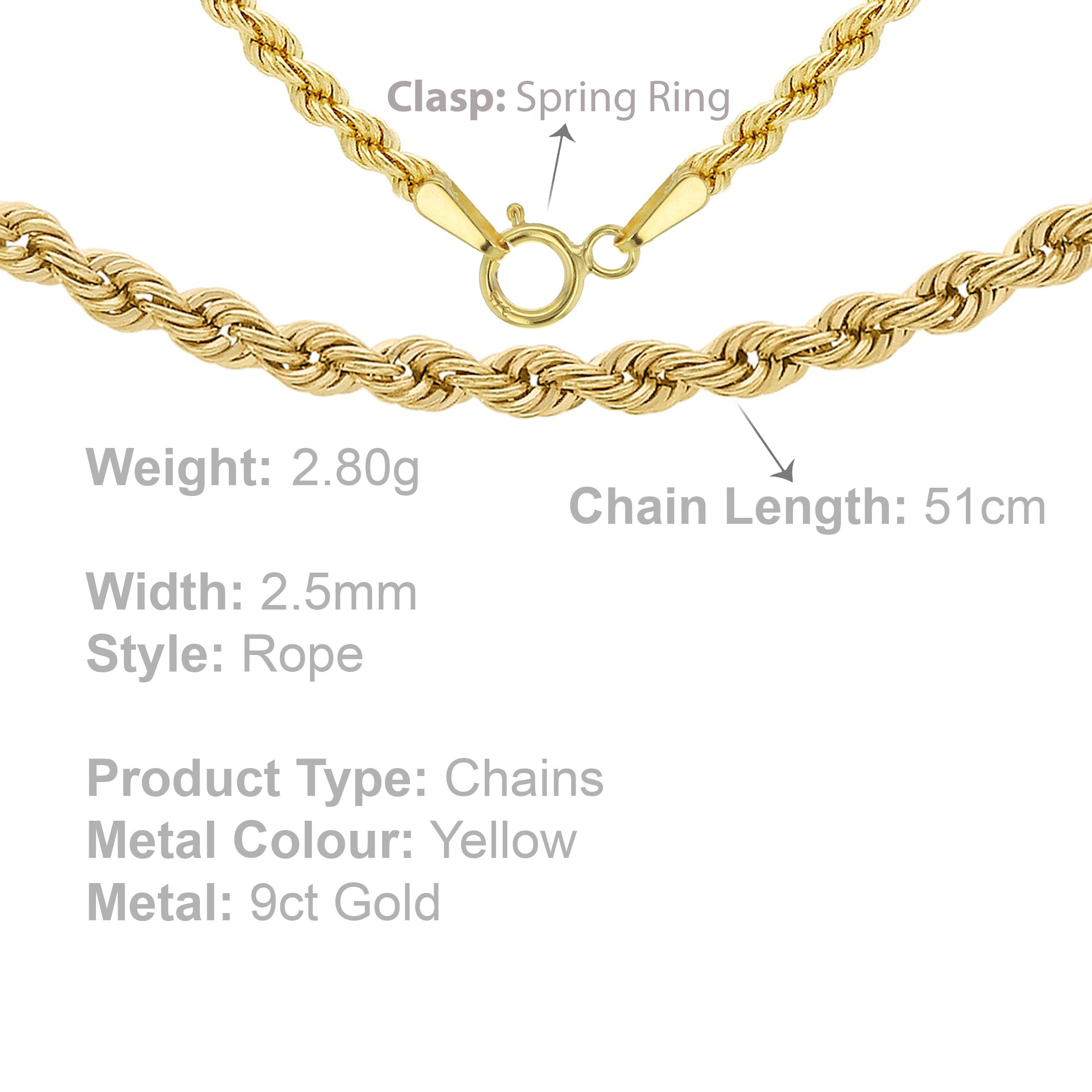 Yellow Gold - Be You - 9ct Gold Rope Chain - 4