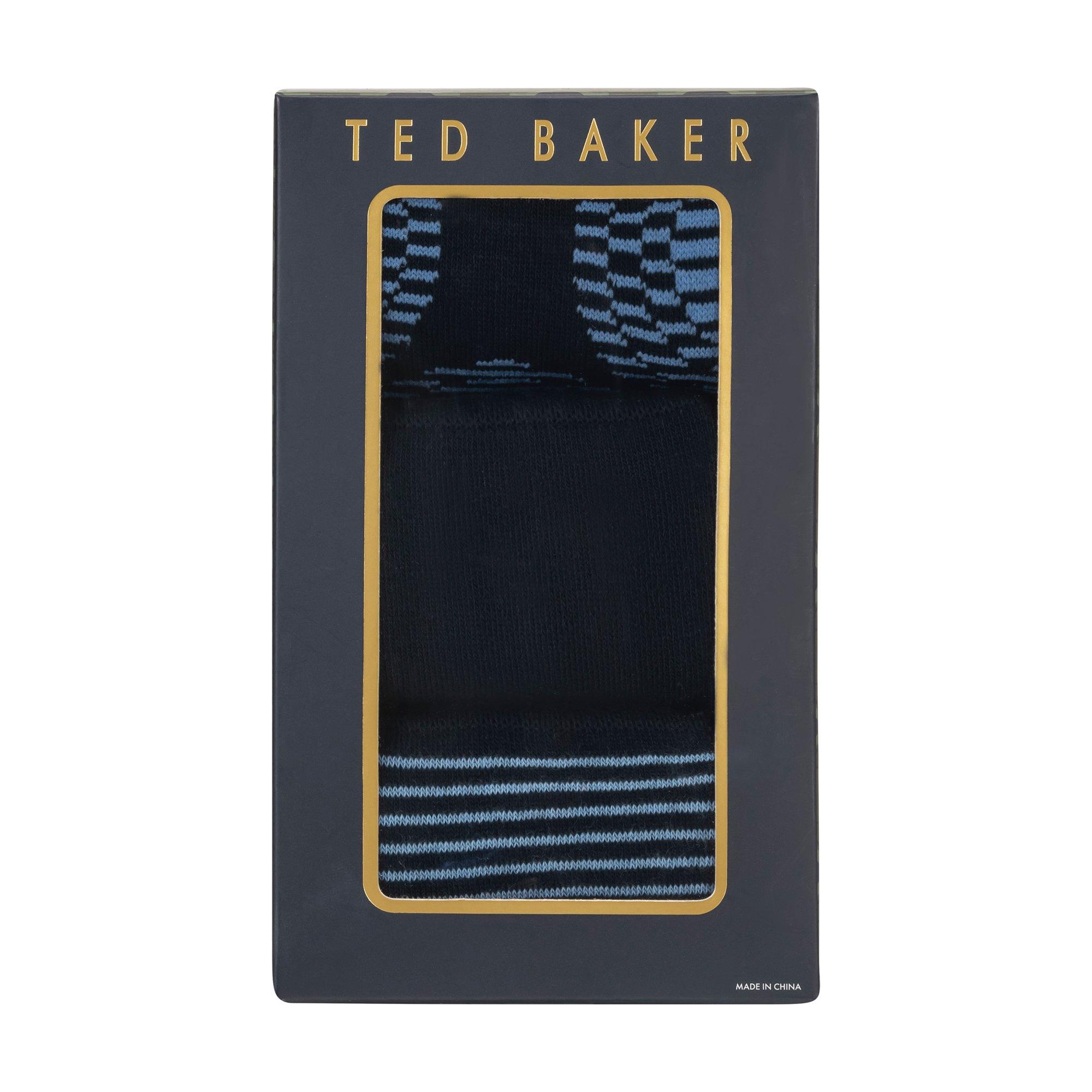 Ted Baker Men's Formal Crew Socks - Blue/Grey Mix - Mens 7-11
