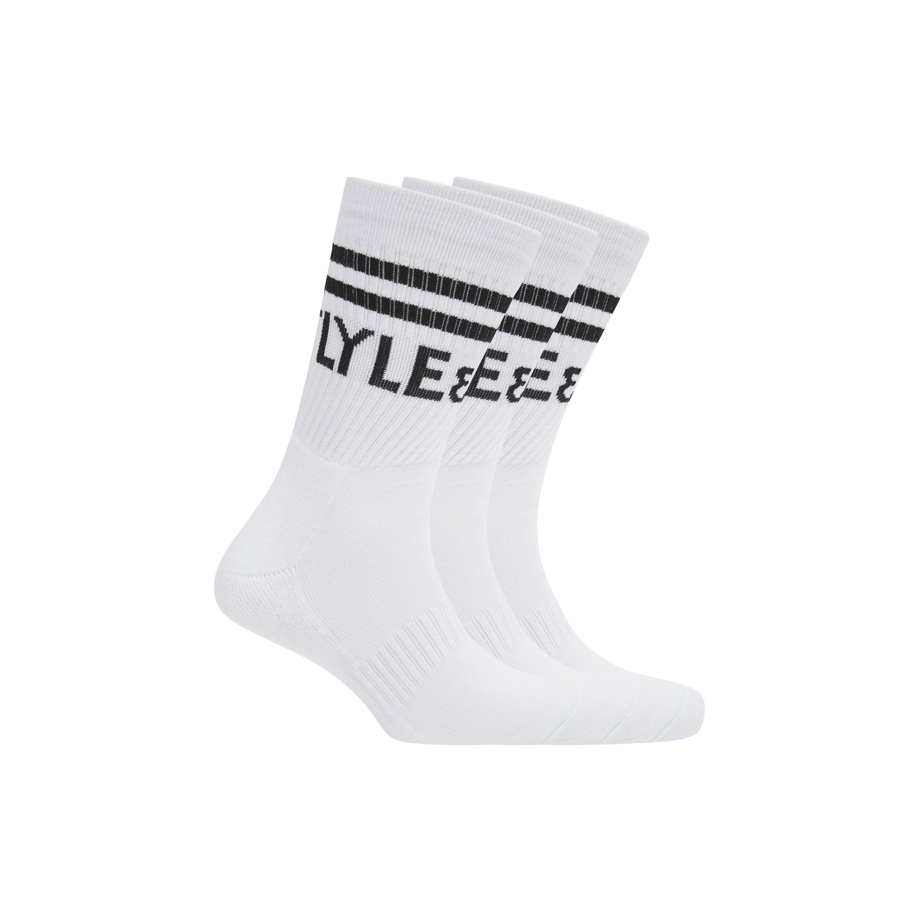 Bright White - Lyle and Scott - Men's Crew Socks - 1