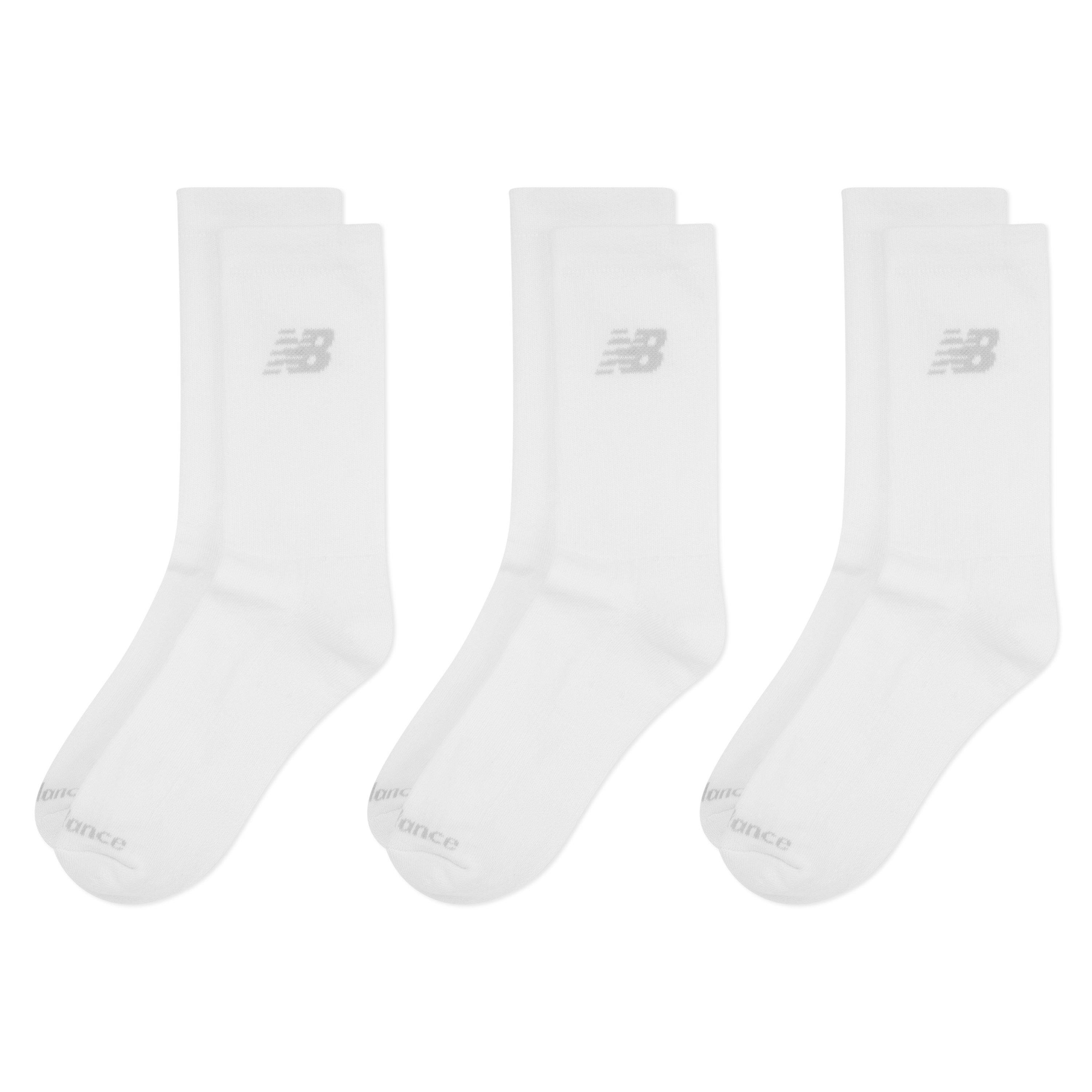 New Balance  Kids Kids 3 Pack Of Crew Socks - White - L (2-5.5)