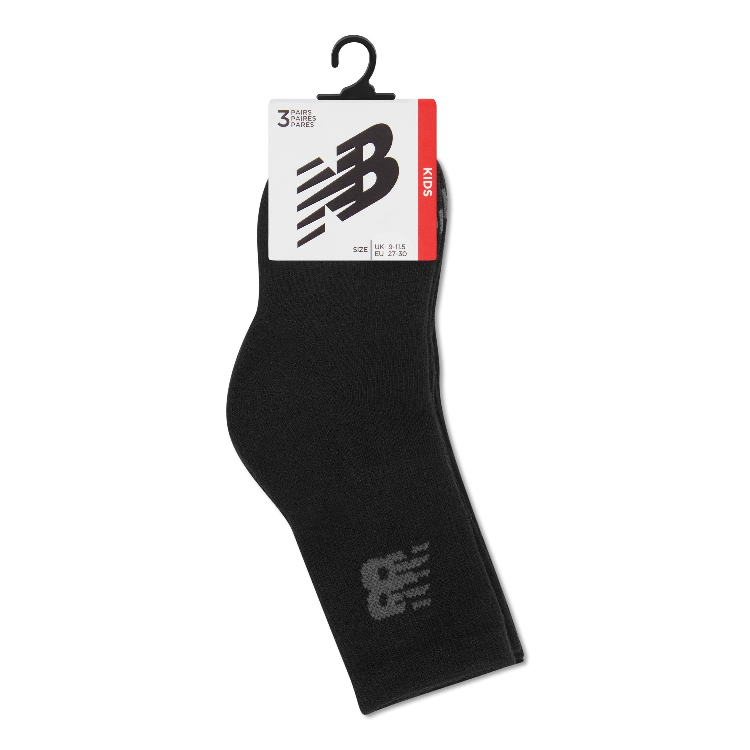 Zwart - New Balance - Kids 3 Pack of Crew Socks - 2