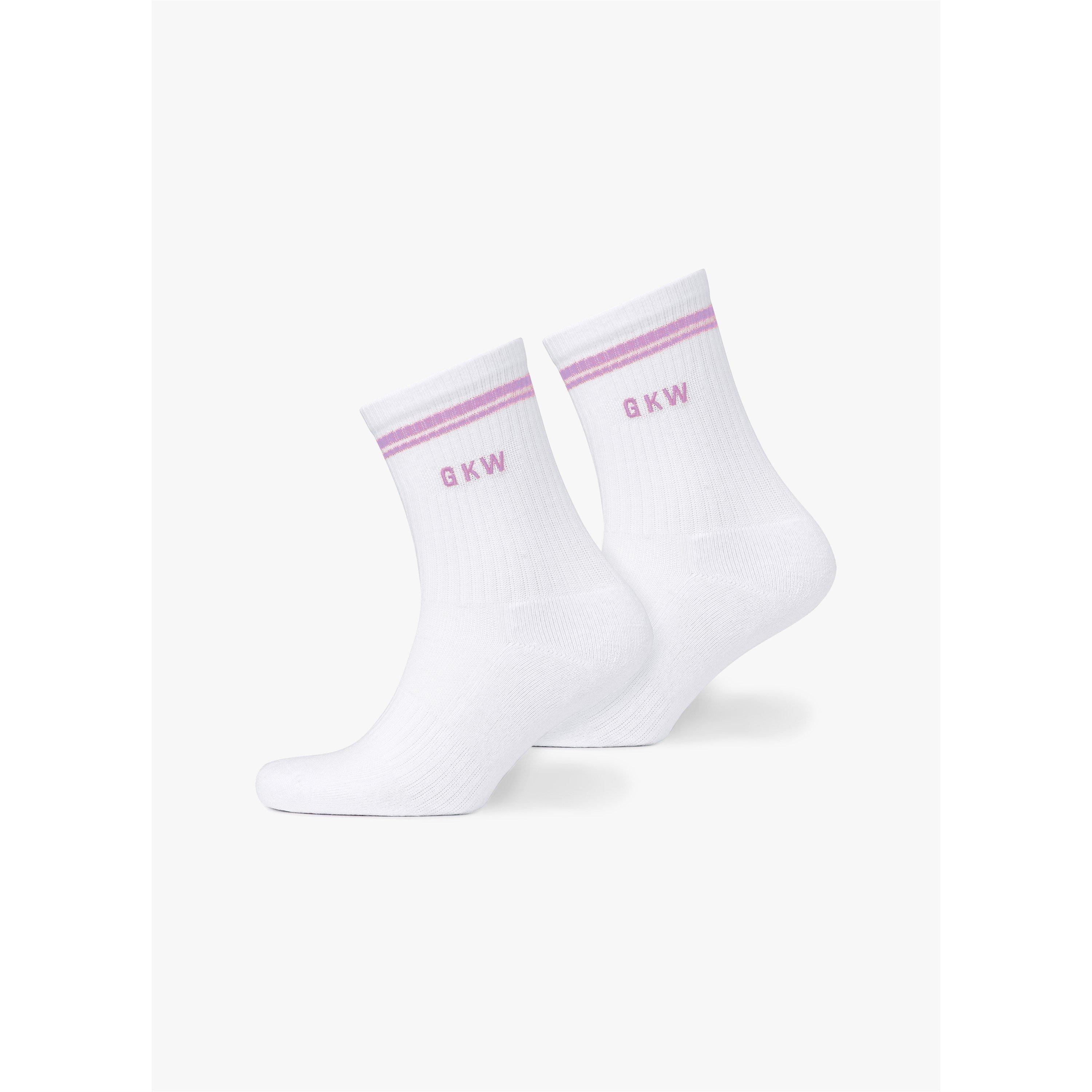 Pink/Hycth/Blue - Gym King - GKW Tipping Crew Sock (3PK) - Carnation Pink/Hyacinth/Blue Cotton - 2