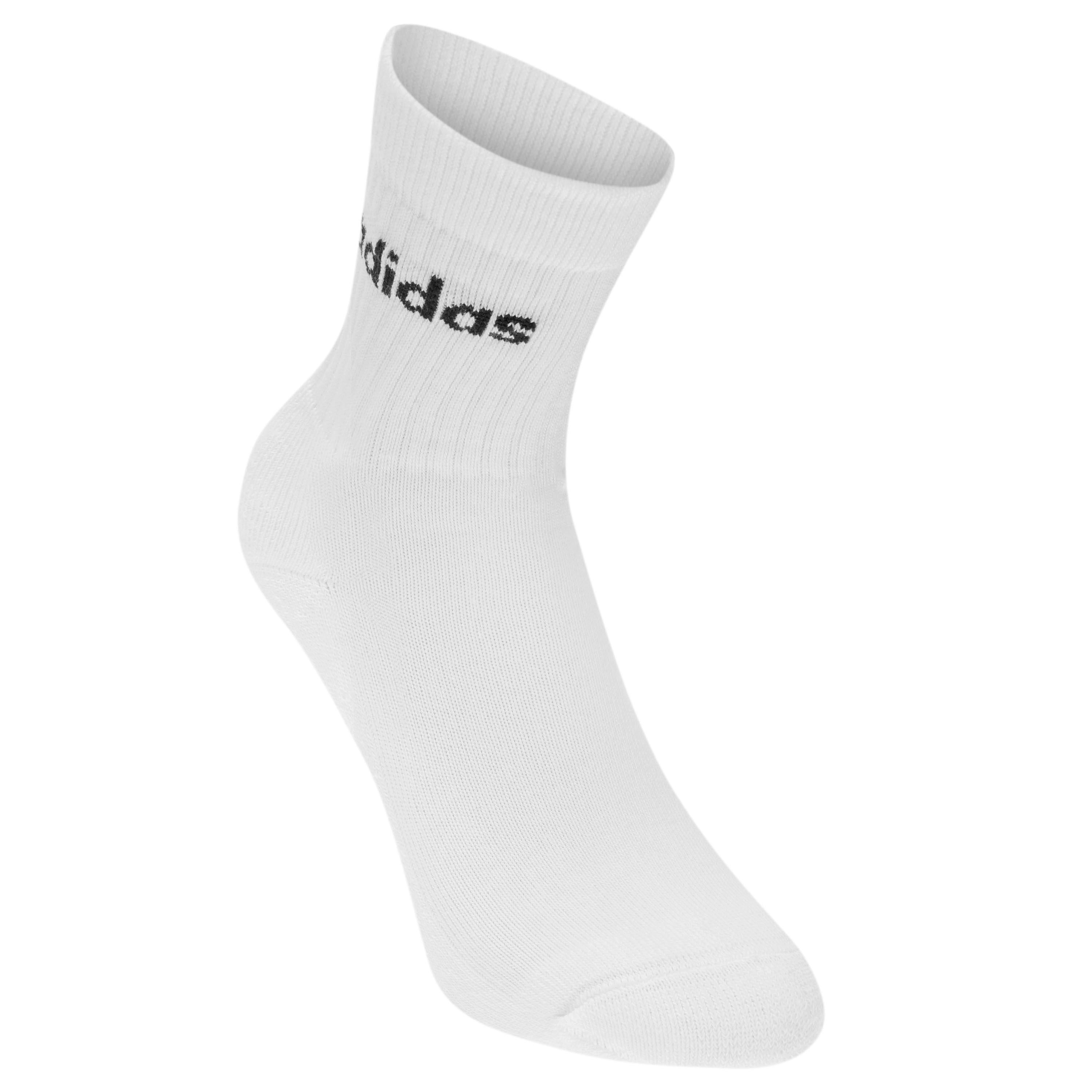 White/Black - adidas - Half-Cushioned Crew 3 Pack Socks - 2