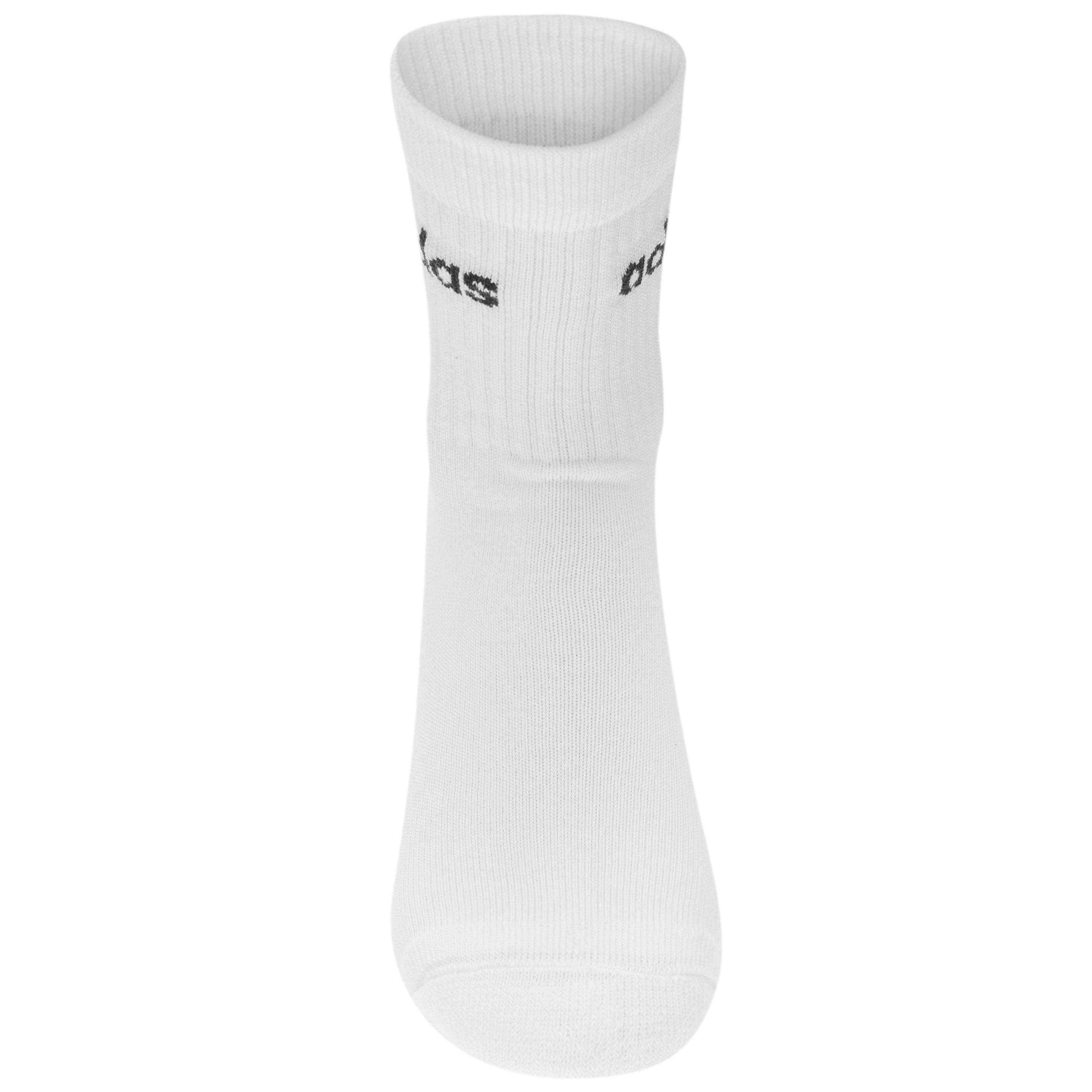 White/Black - adidas - Half-Cushioned Crew 3 Pack Socks - 3