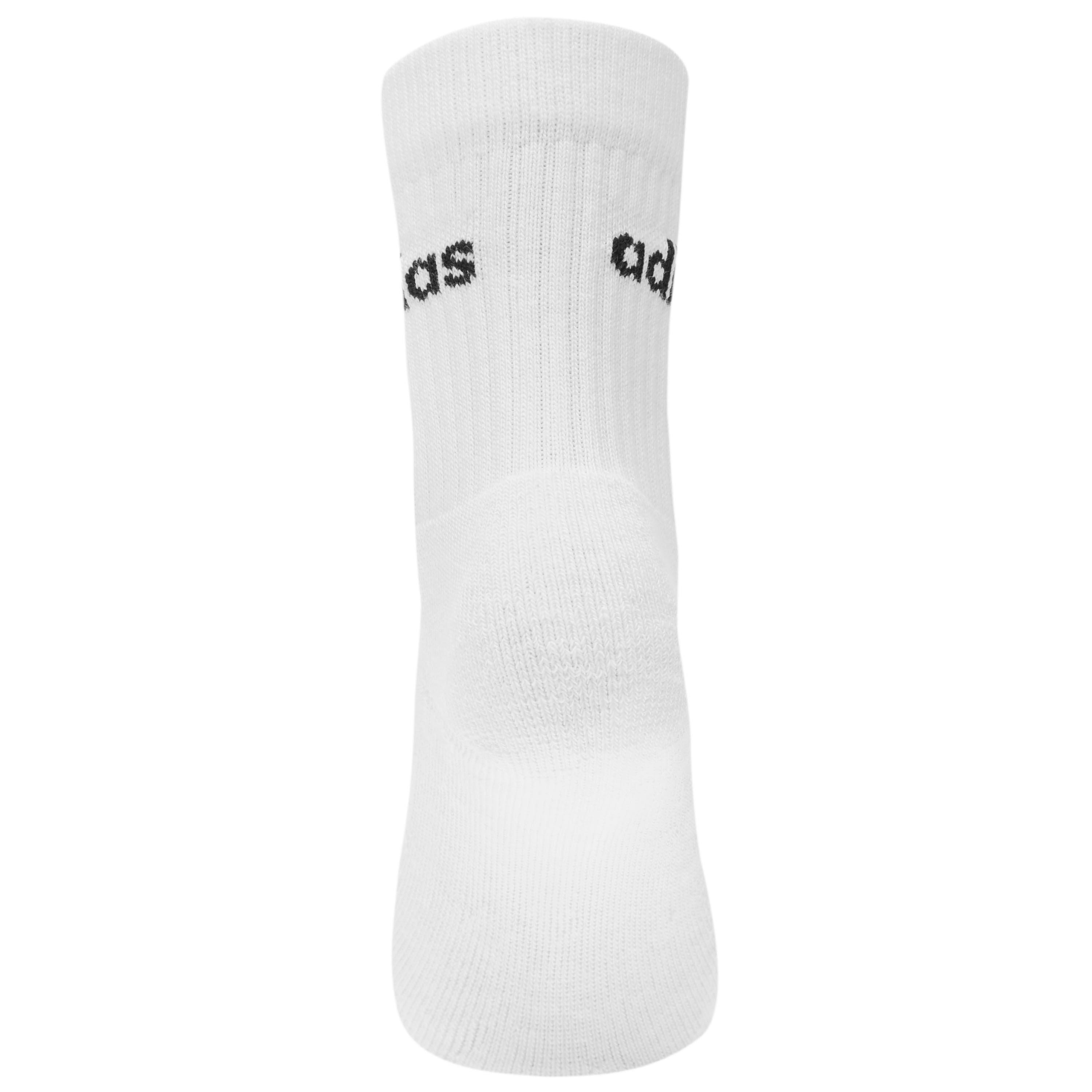 White/Black - adidas - Half-Cushioned Crew 3 Pack Socks - 4