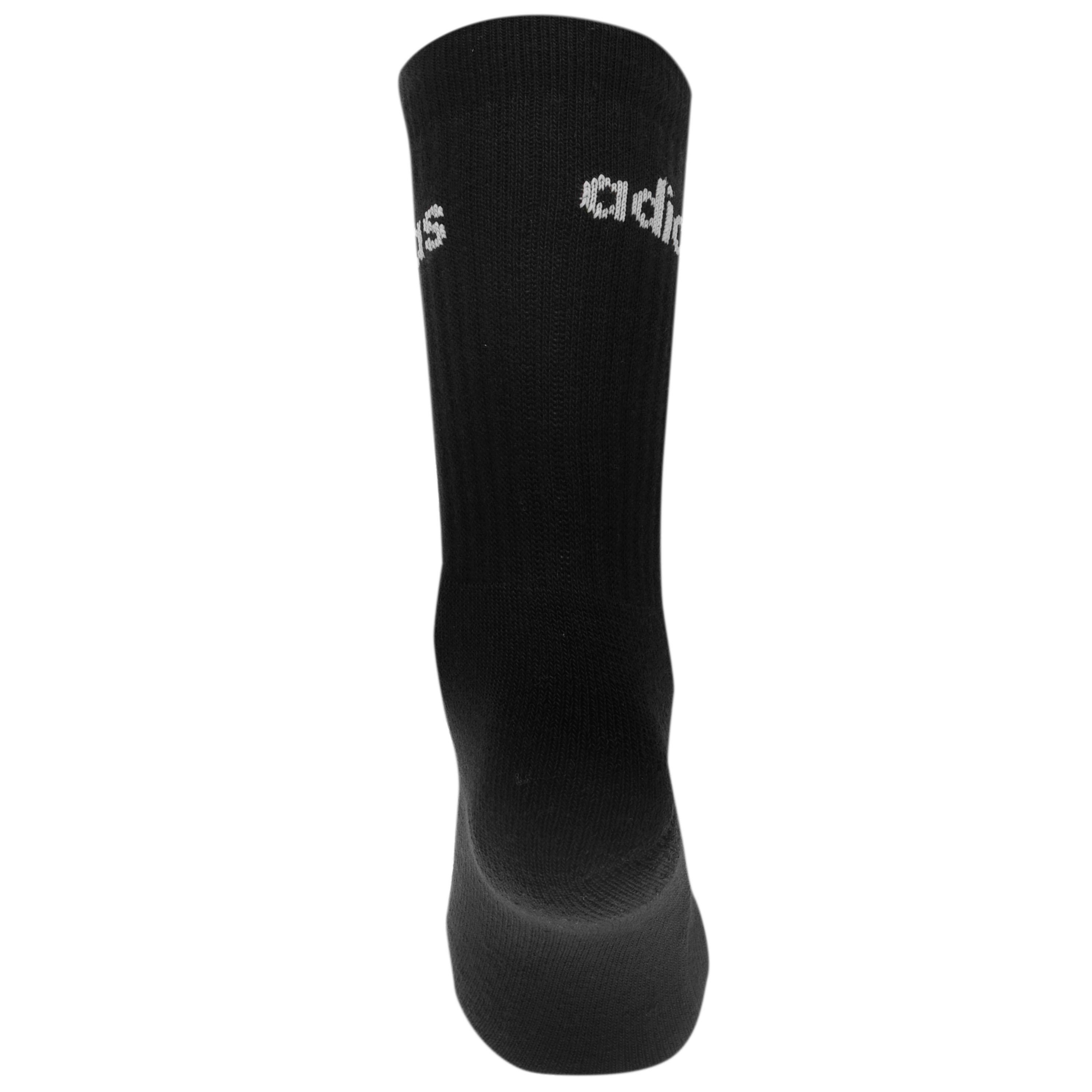 Negro/Blanco - adidas - Half-Cushioned Crew 3 Pack Socks - 3