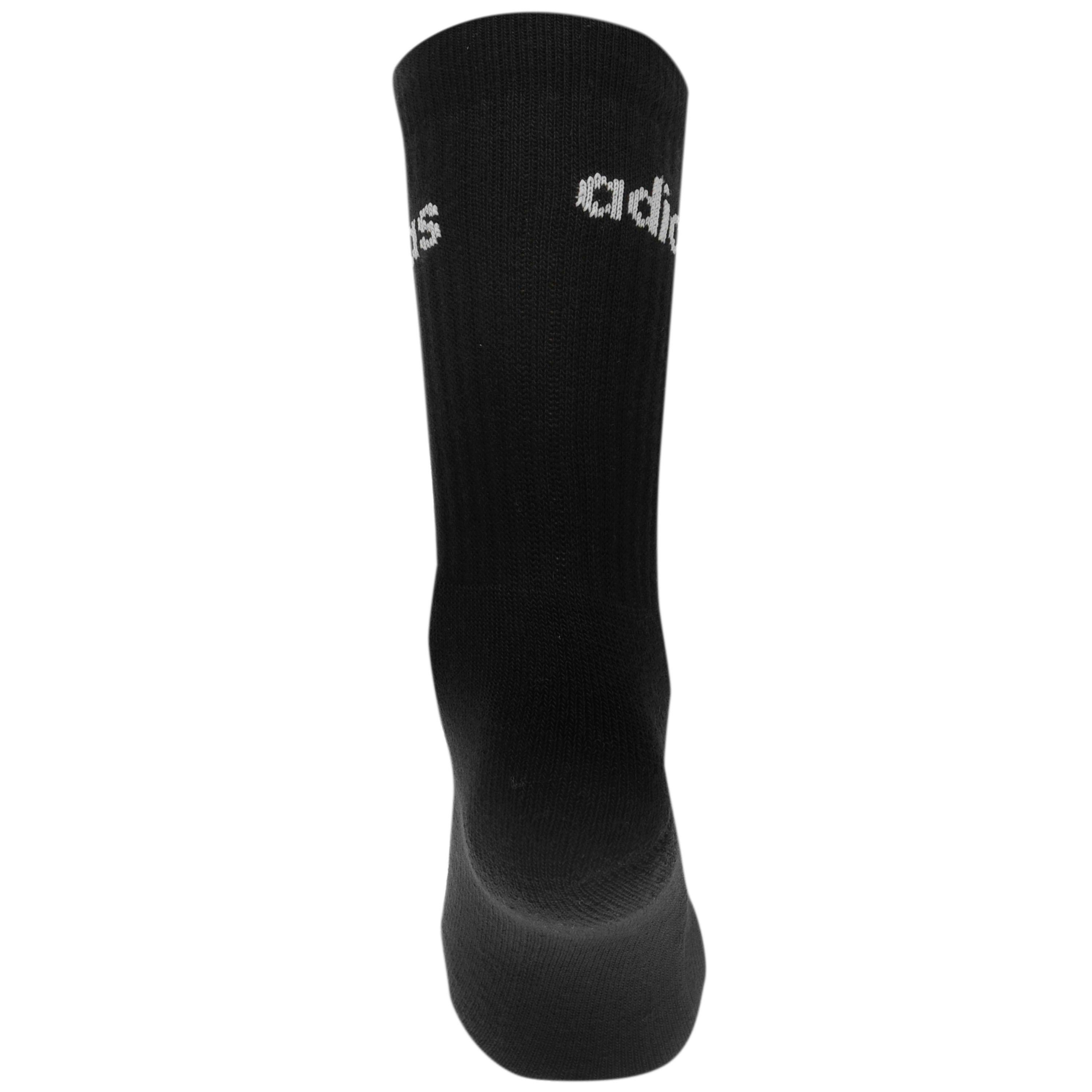 Zwart/Wit - adidas - Half-Cushioned Crew 3 Pack Socks - 3