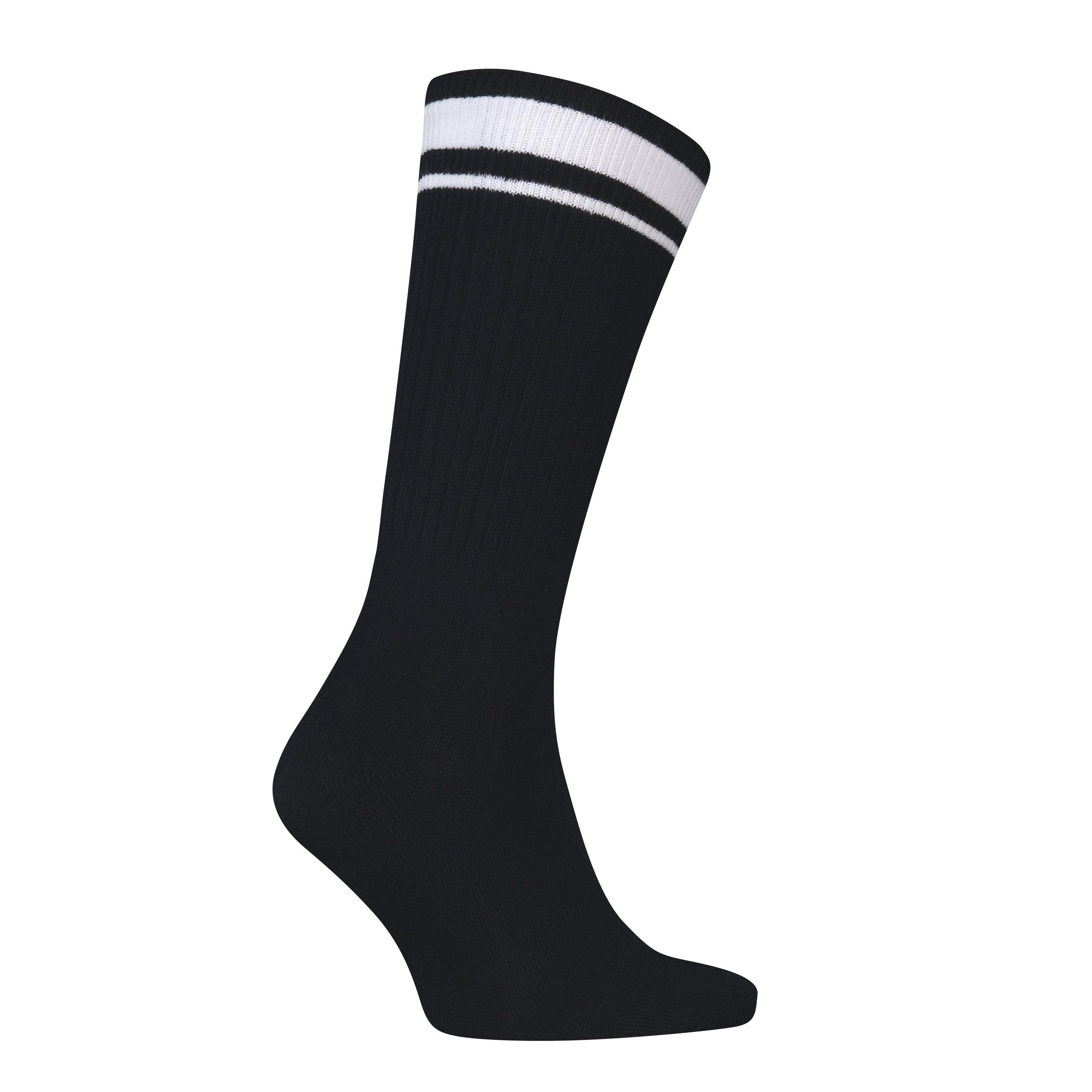 Black/White - Puma - Unisex Heritage Stripe Crew Socks - 2