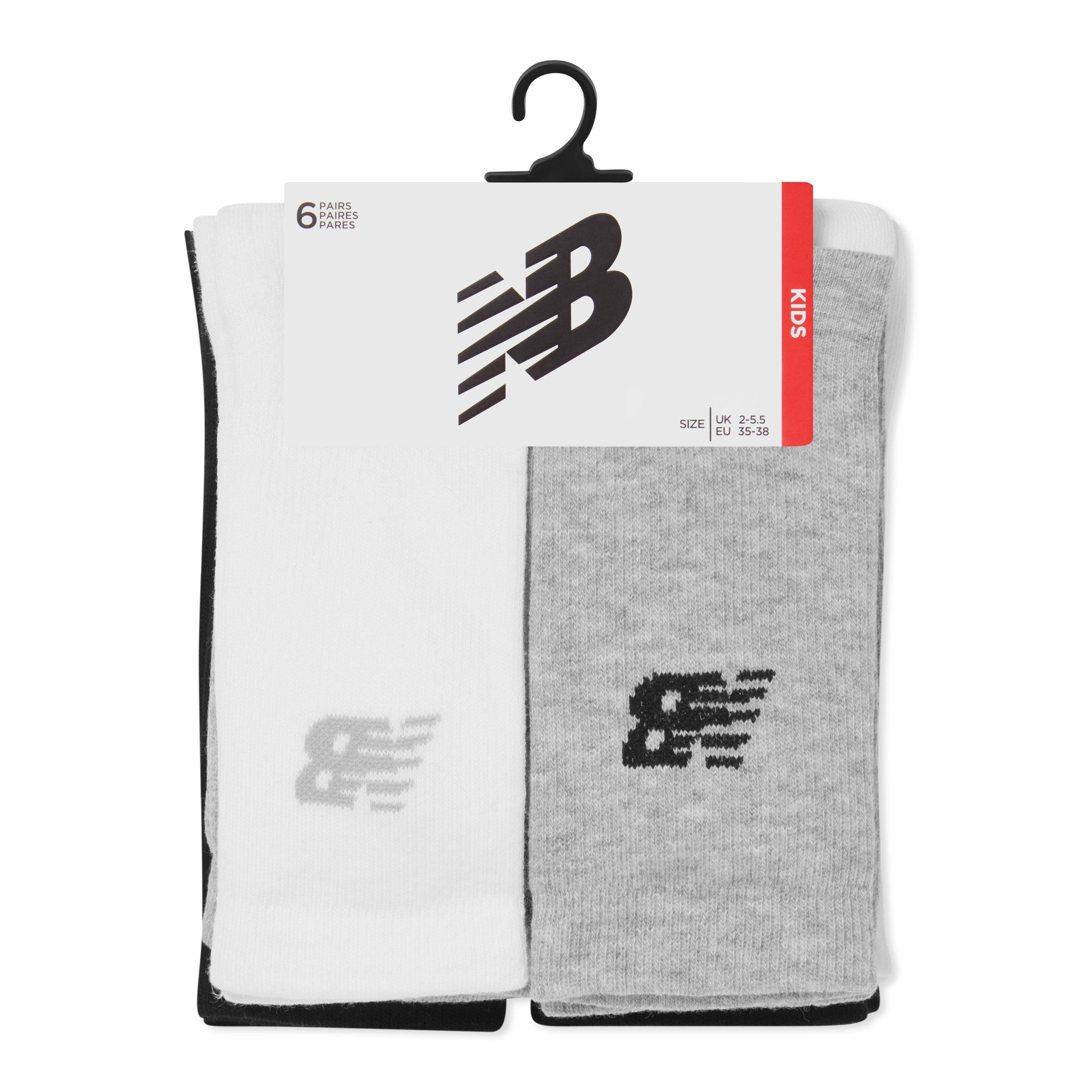 Bianco Multicolore - New Balance - 6 Pack of Crew Socks Juniors - 2