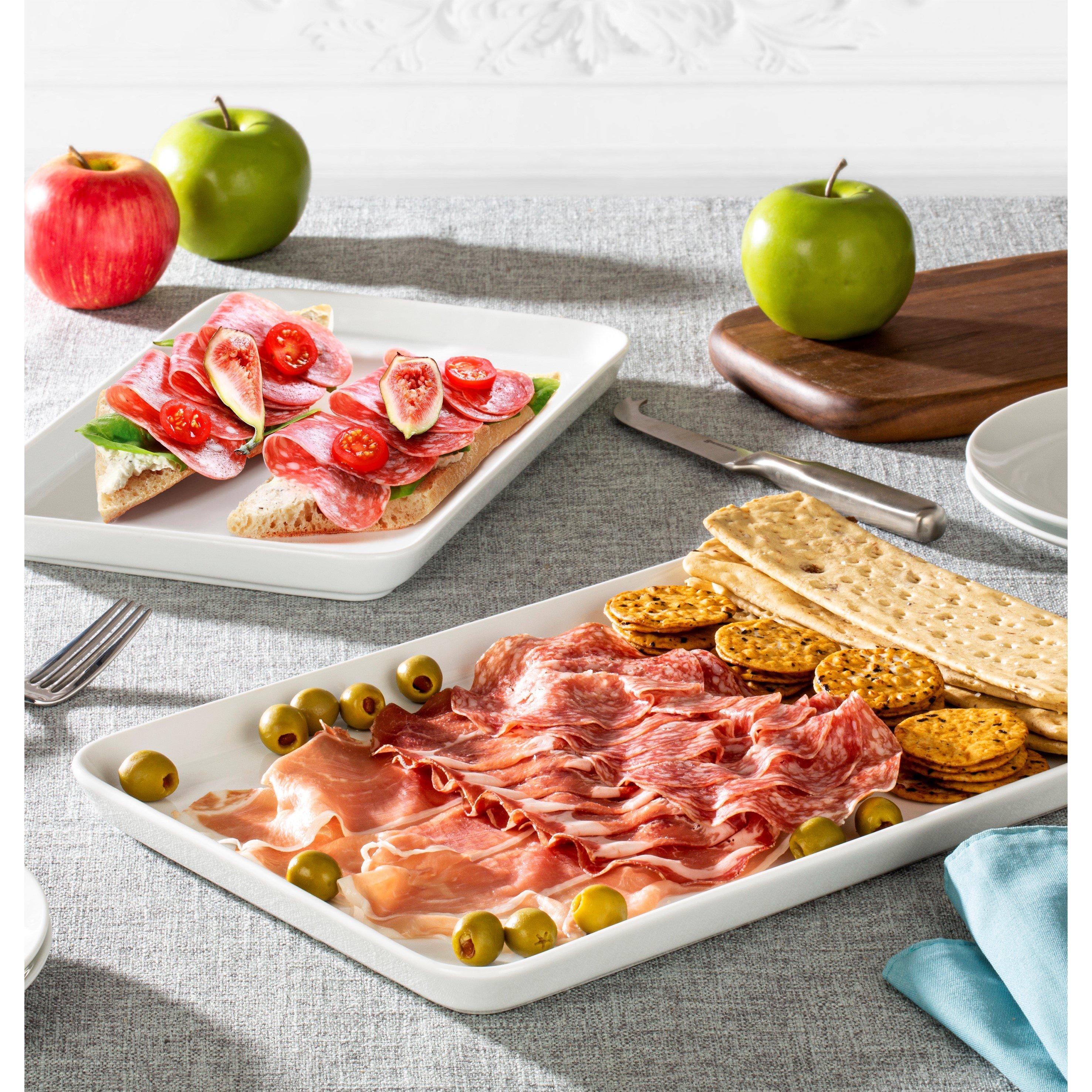 White - Waterside - 2 Porcelain Rectangle Platter (Small & Large) - 2