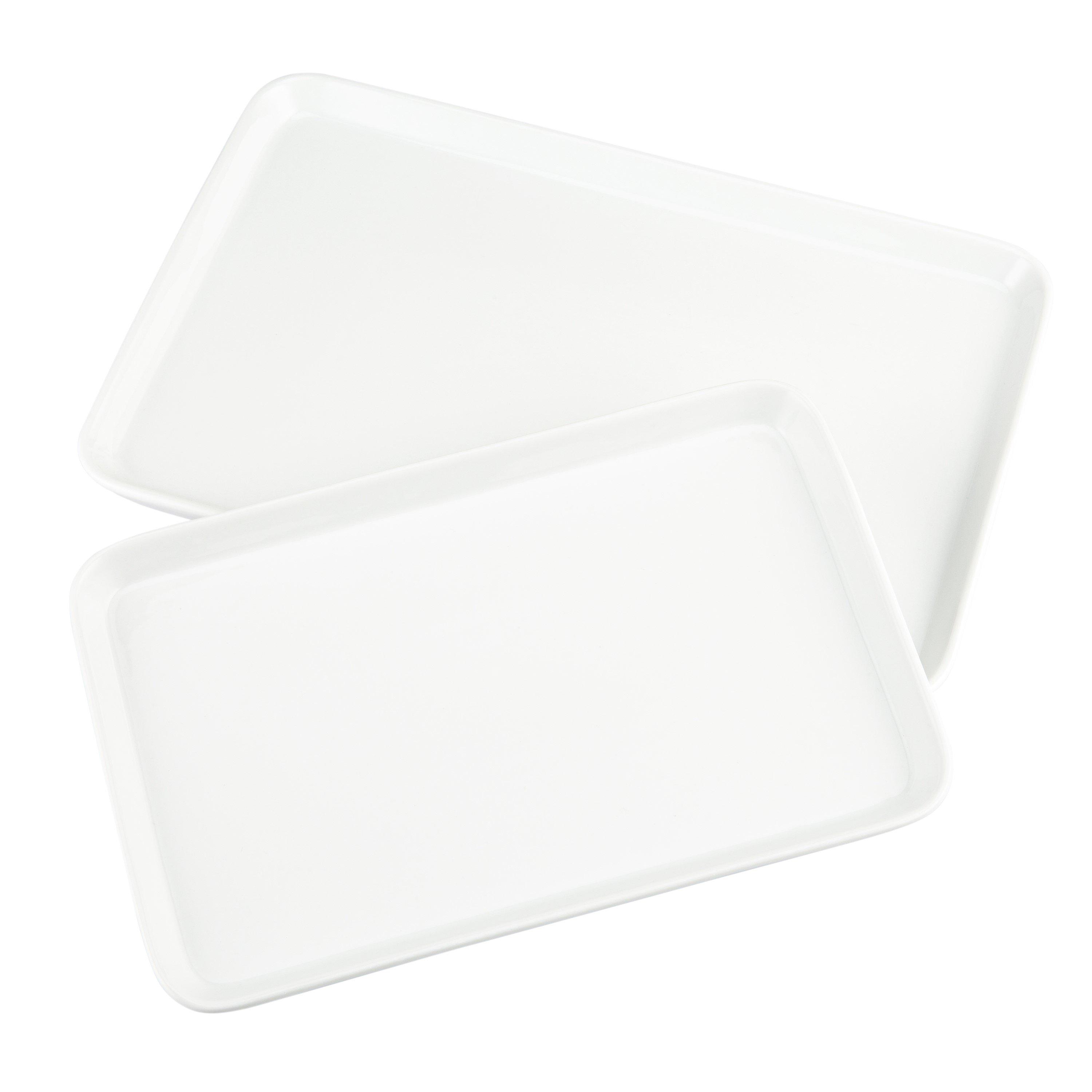 White - Waterside - 2 Porcelain Rectangle Platter (Small & Large) - 3
