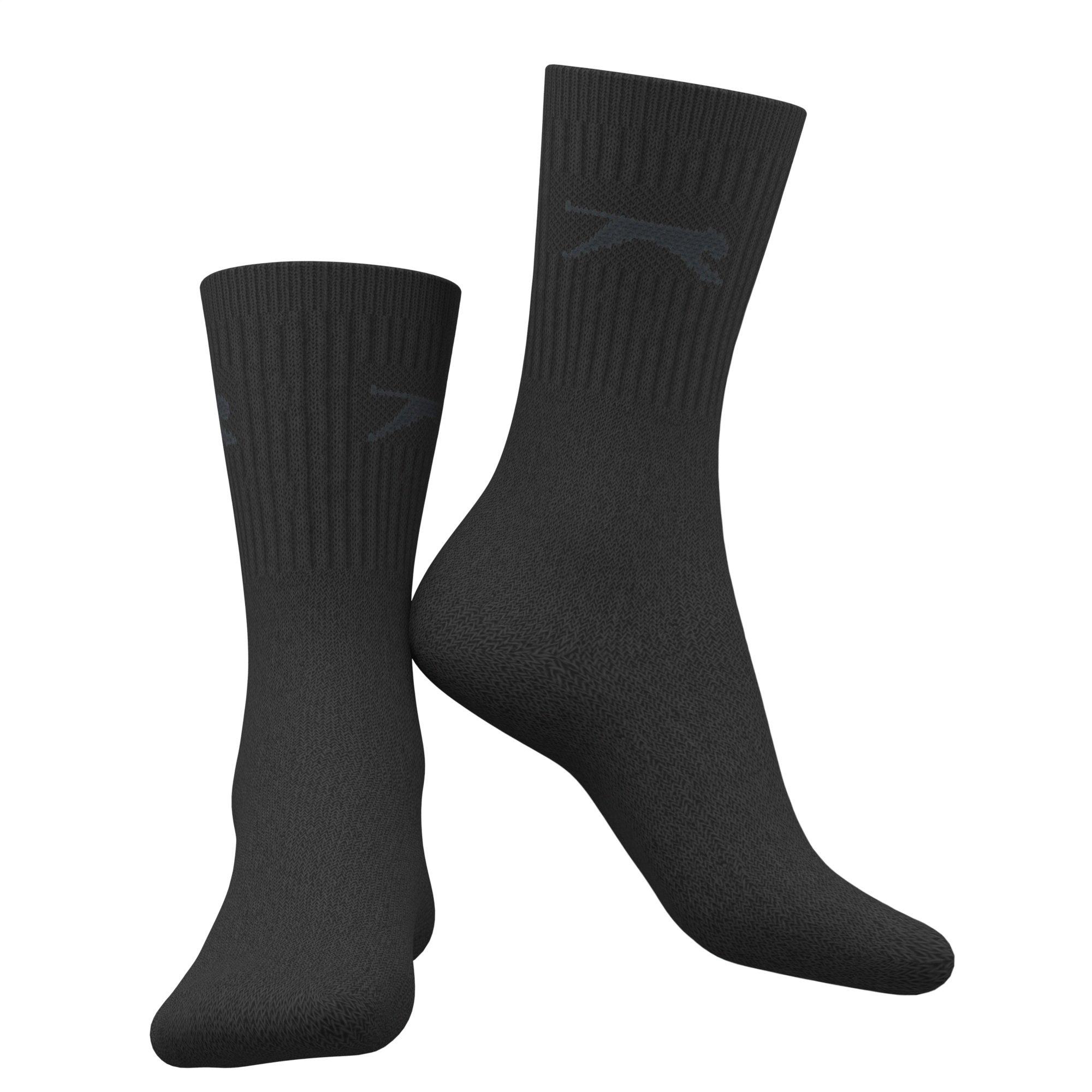 Black - Slazenger - Crew Socks 5 Pack Childs - 2