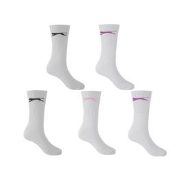 Slazenger 5 Pack Crew Socks Ladies