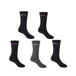 Slazenger 5 Pack Crew Socks Ladies