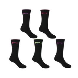 Slazenger 5 Pack Crew Socks Ladies