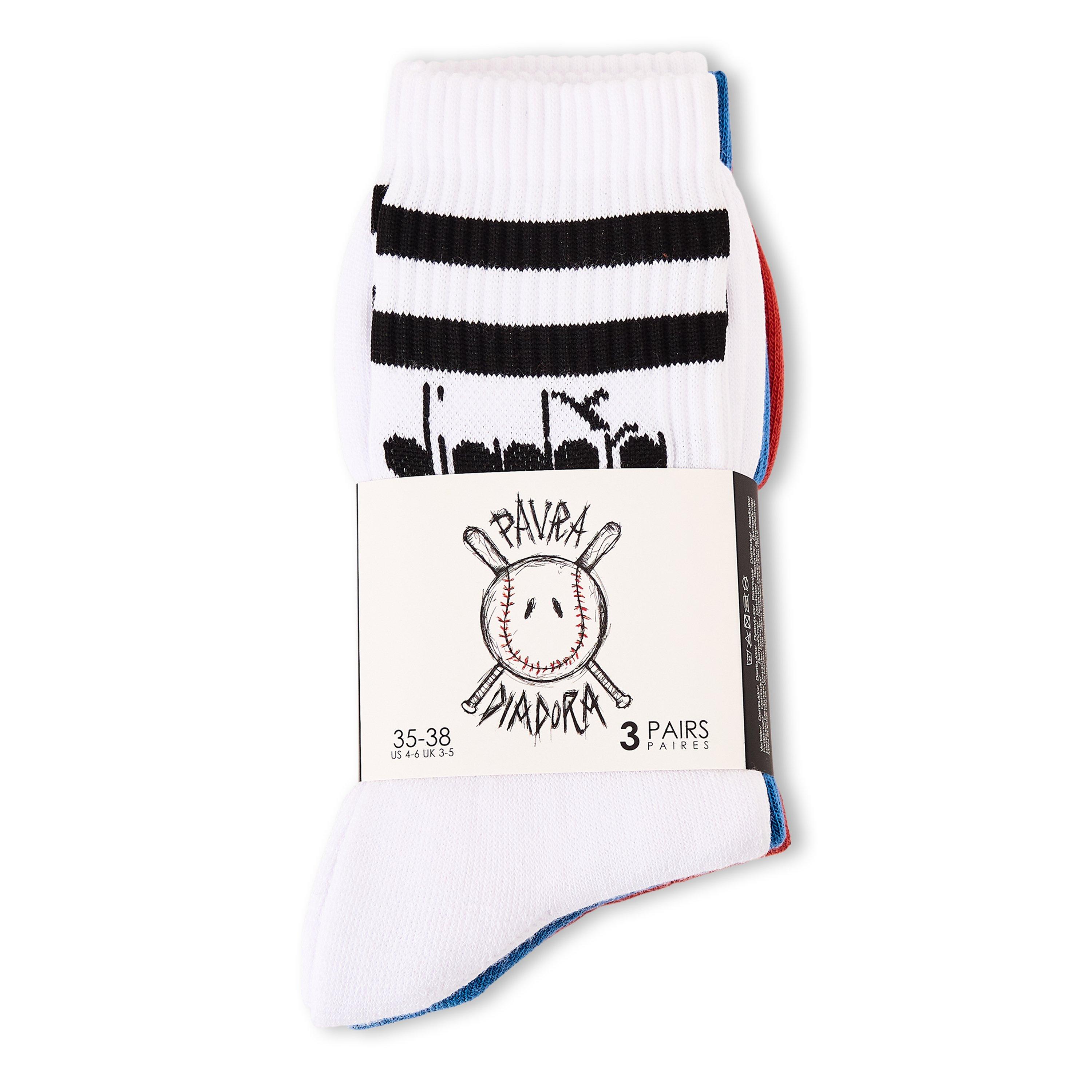 Wht/Blu/Red - Diadora - Diadora Paura Socks Unisex Adults - 2